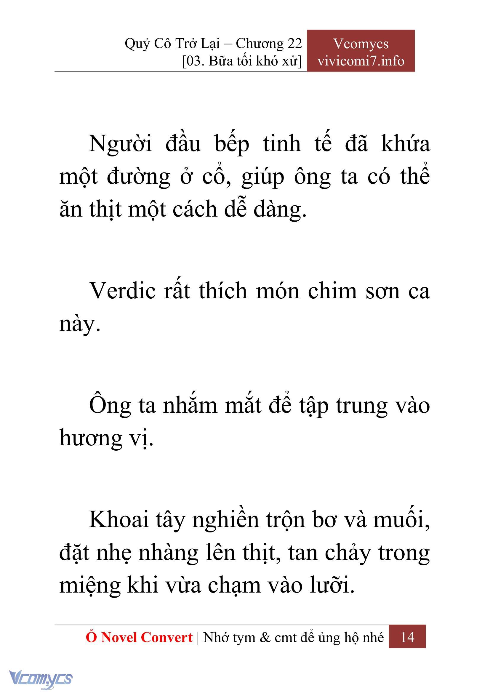 [Novel] Quý Cô Trở Lại Chap 22 - Next Chap 23