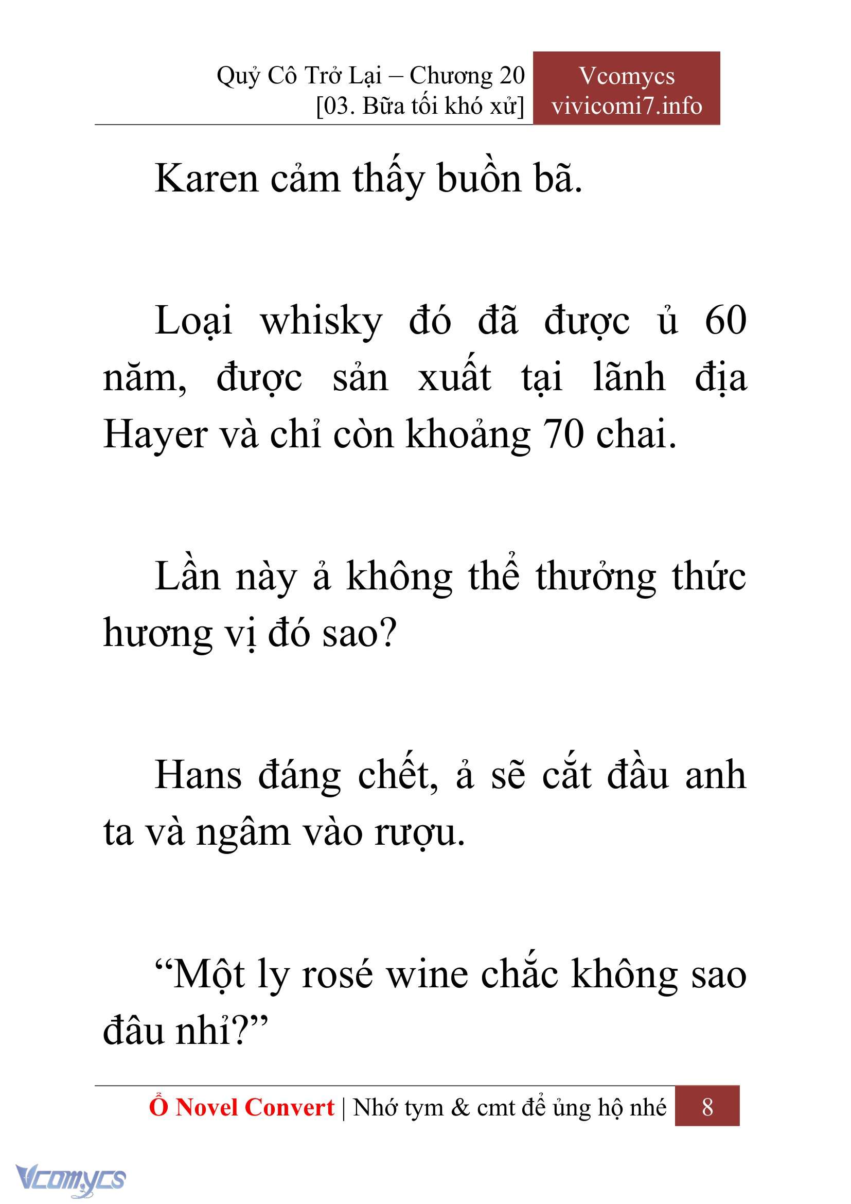 [Novel] Quý Cô Trở Lại Chap 20 - Next Chap 21
