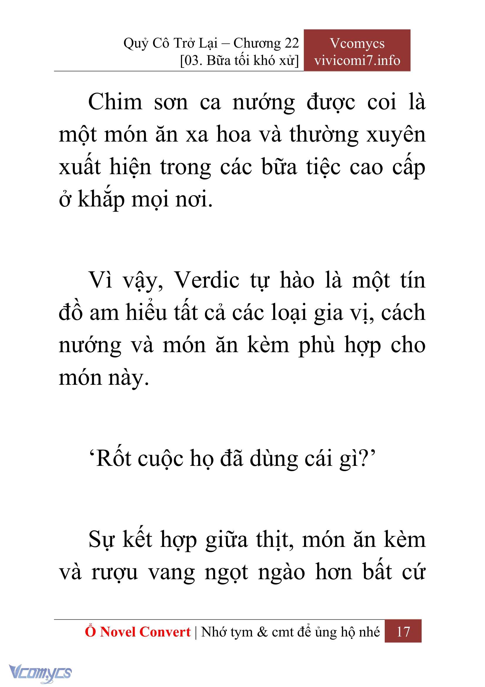 [Novel] Quý Cô Trở Lại Chap 22 - Next Chap 23
