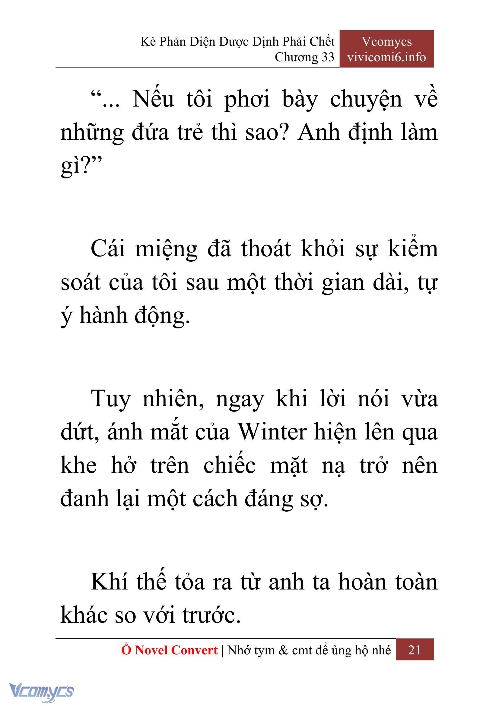 [Novel] Kẻ Phản Diện Được Định Phải Chết Chap 33 - Next 
