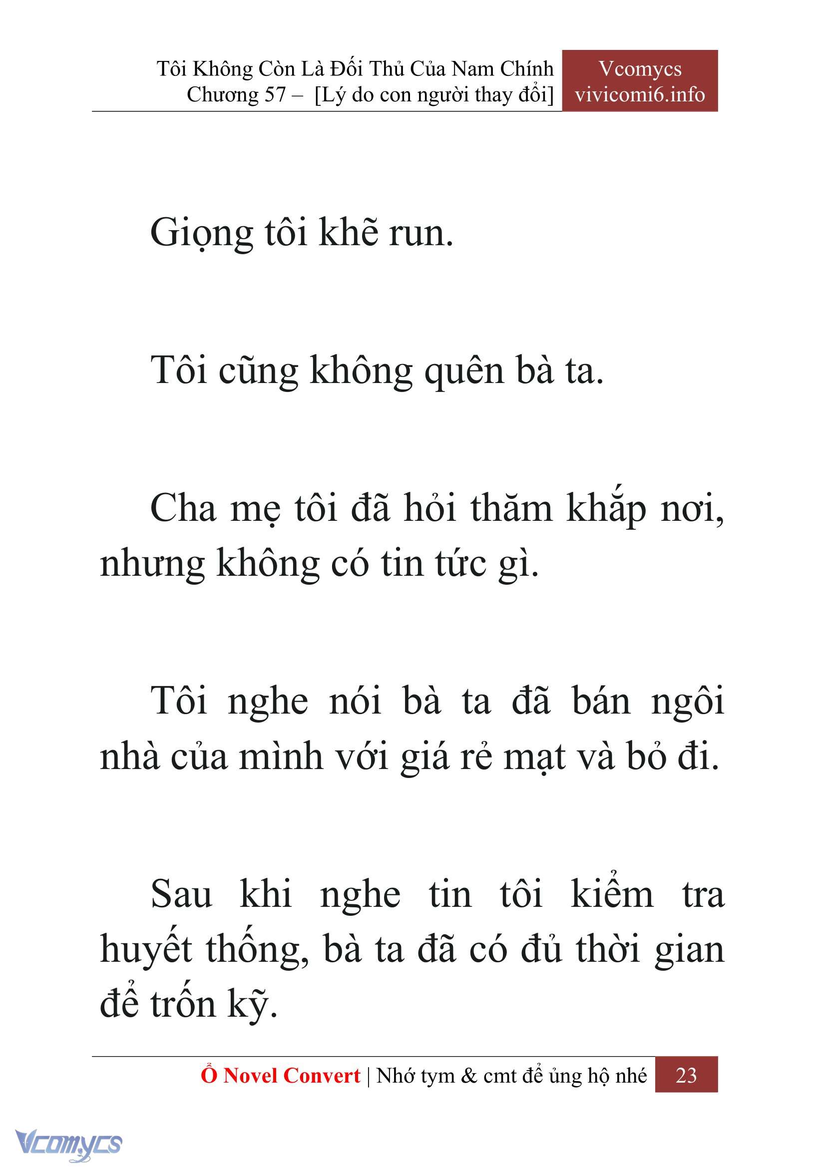 [Novel] Tôi Không Còn Là Đối Thủ Của Nam Chính Chap 57 - Next Chap 58