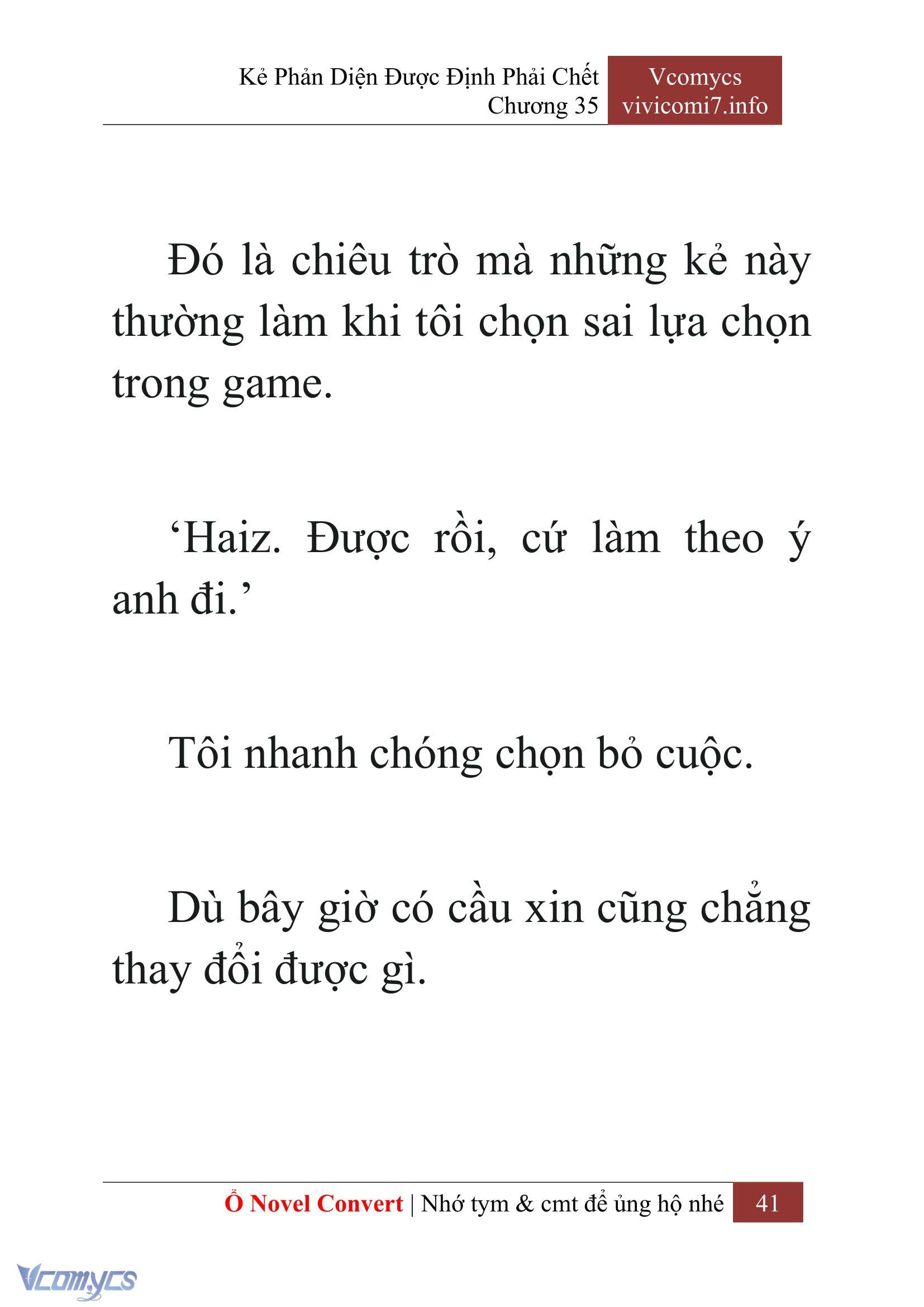 [Novel] Kẻ Phản Diện Được Định Phải Chết Chap 35 - Next 