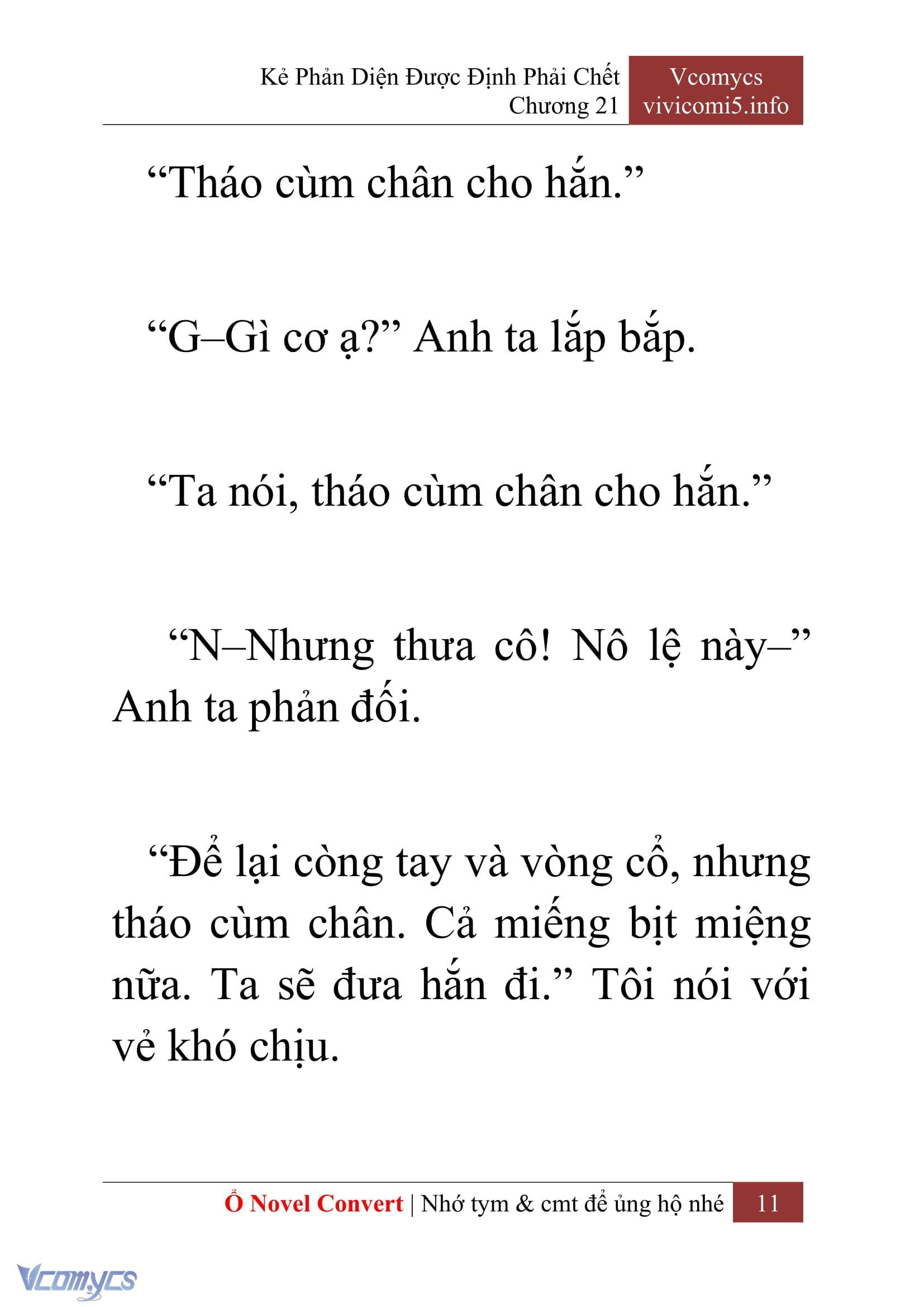 [Novel] Kẻ Phản Diện Được Định Phải Chết Chap 21 - Trang 2