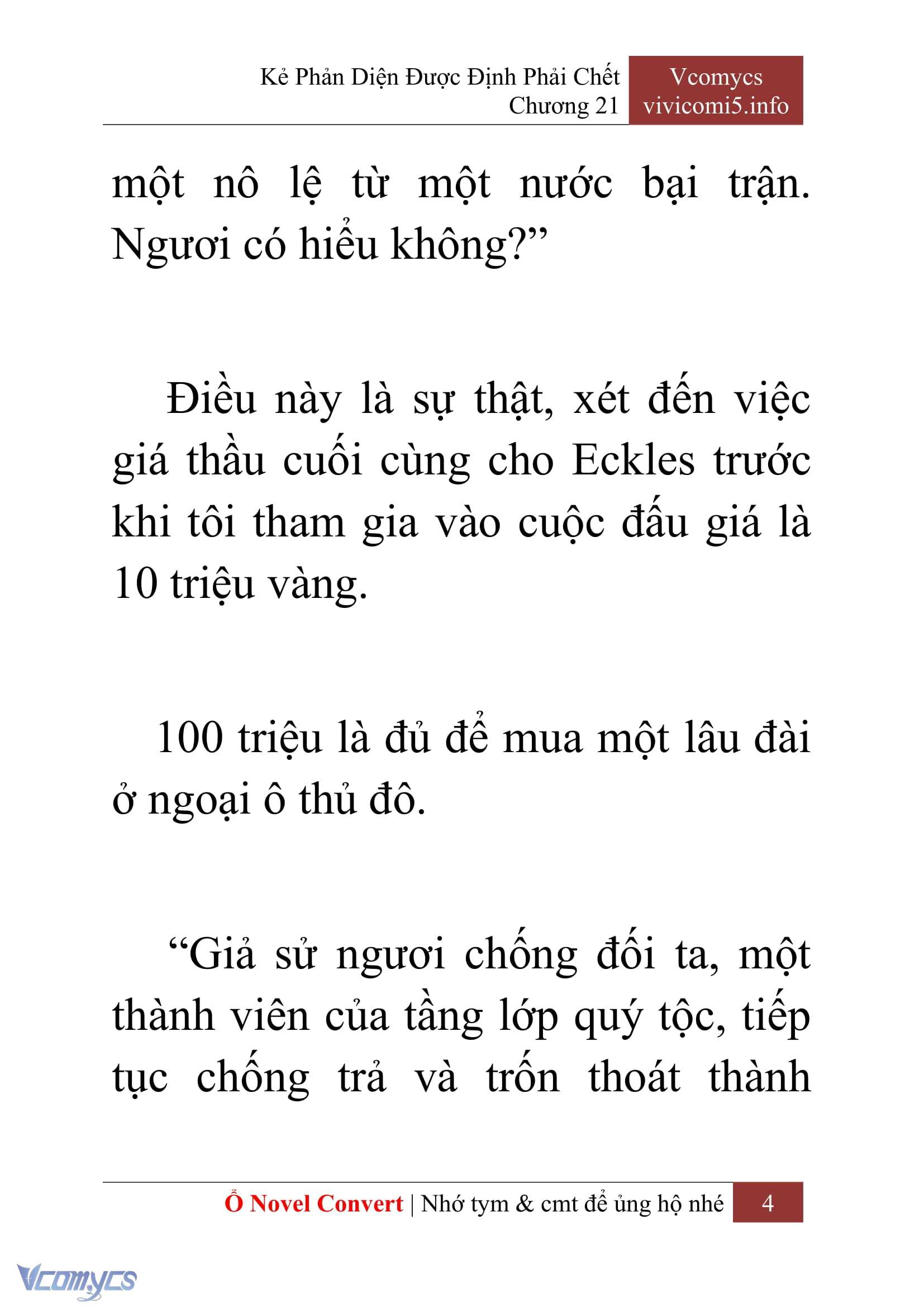 [Novel] Kẻ Phản Diện Được Định Phải Chết Chap 21 - Trang 2