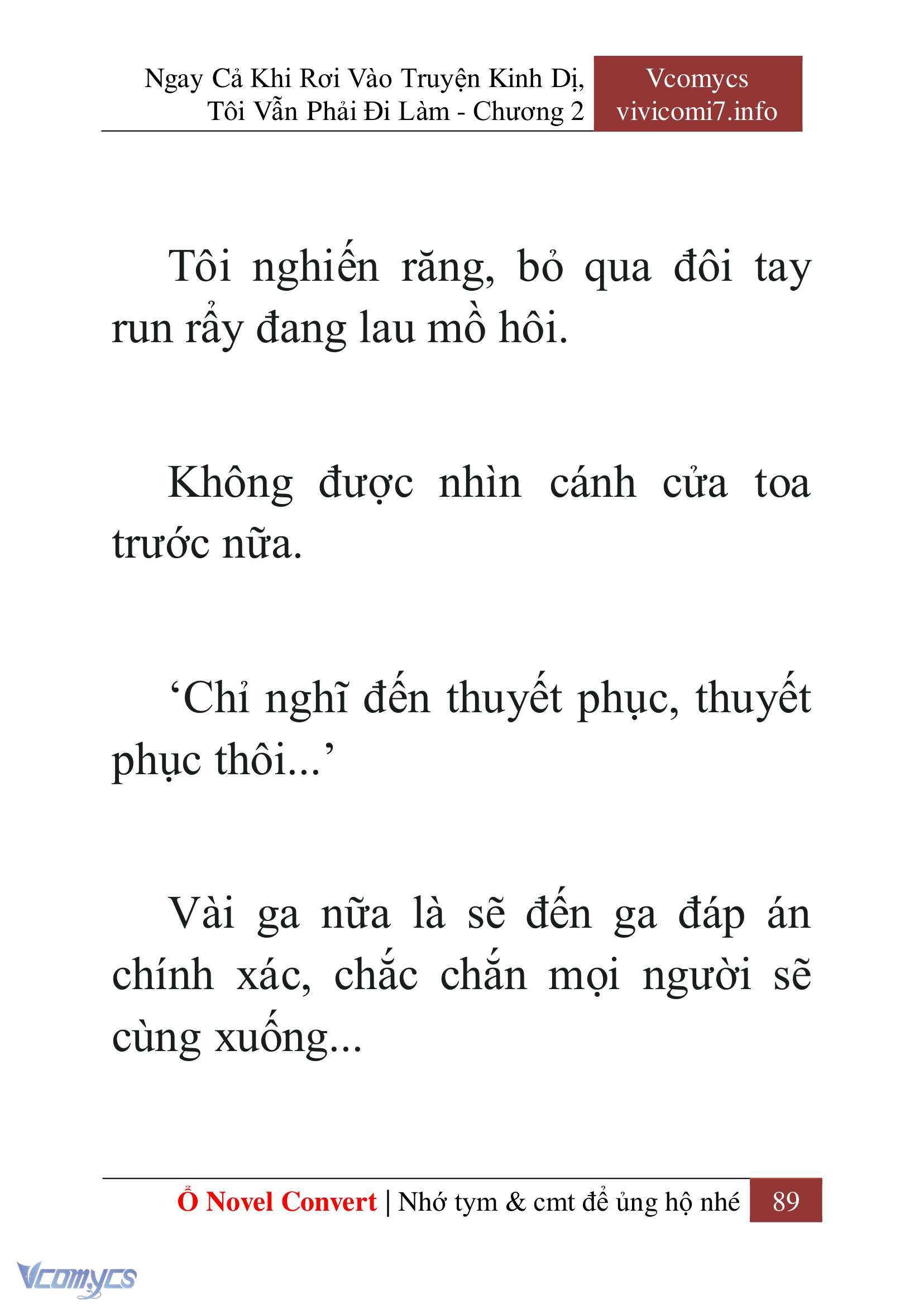 [Novel] Ngay Cả Khi Rơi Vào Truyện Kinh Dị, Tôi Vẫn Phải Đi Làm Chap 2 - Next 