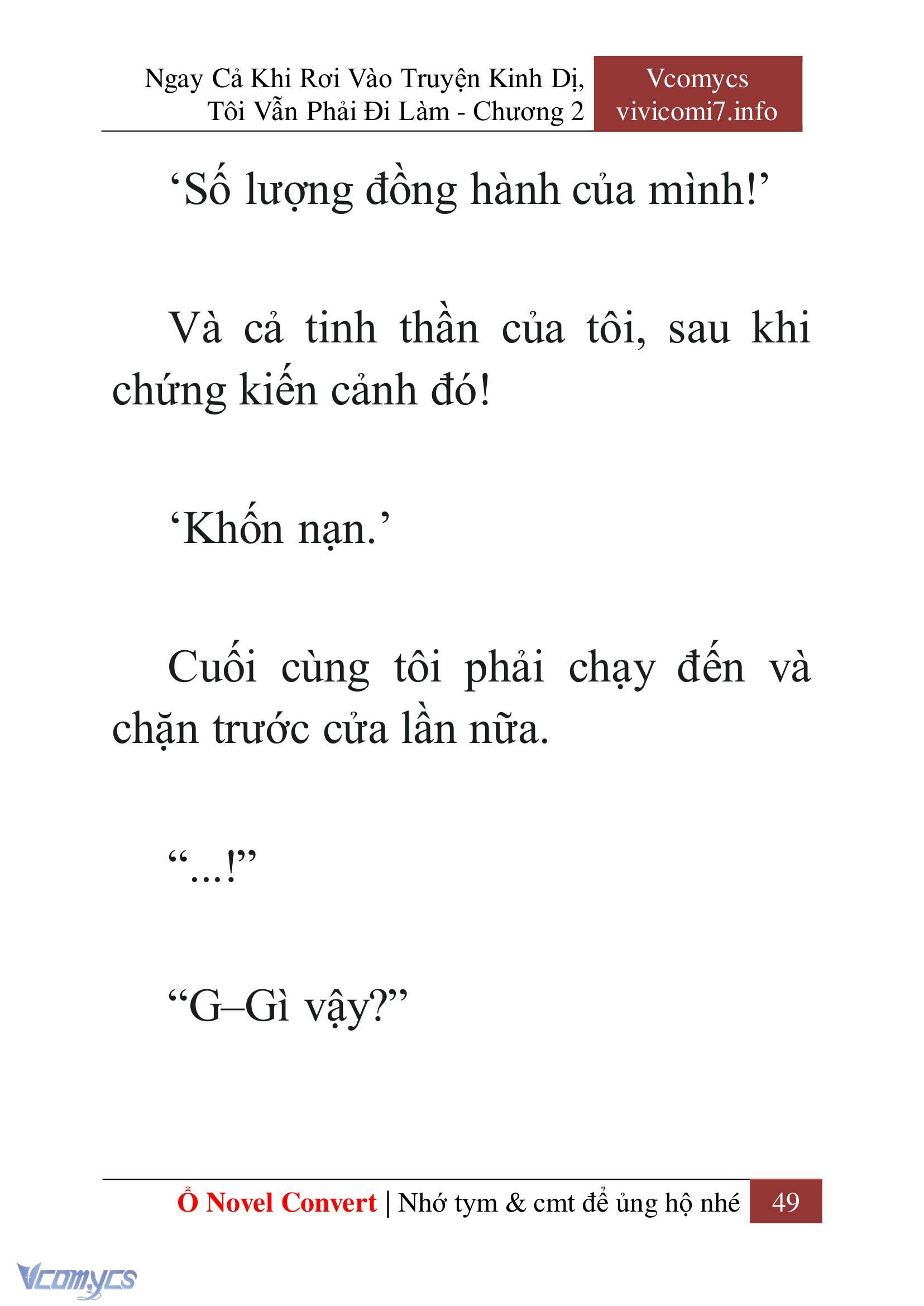 [Novel] Ngay Cả Khi Rơi Vào Truyện Kinh Dị, Tôi Vẫn Phải Đi Làm Chap 2 - Next 