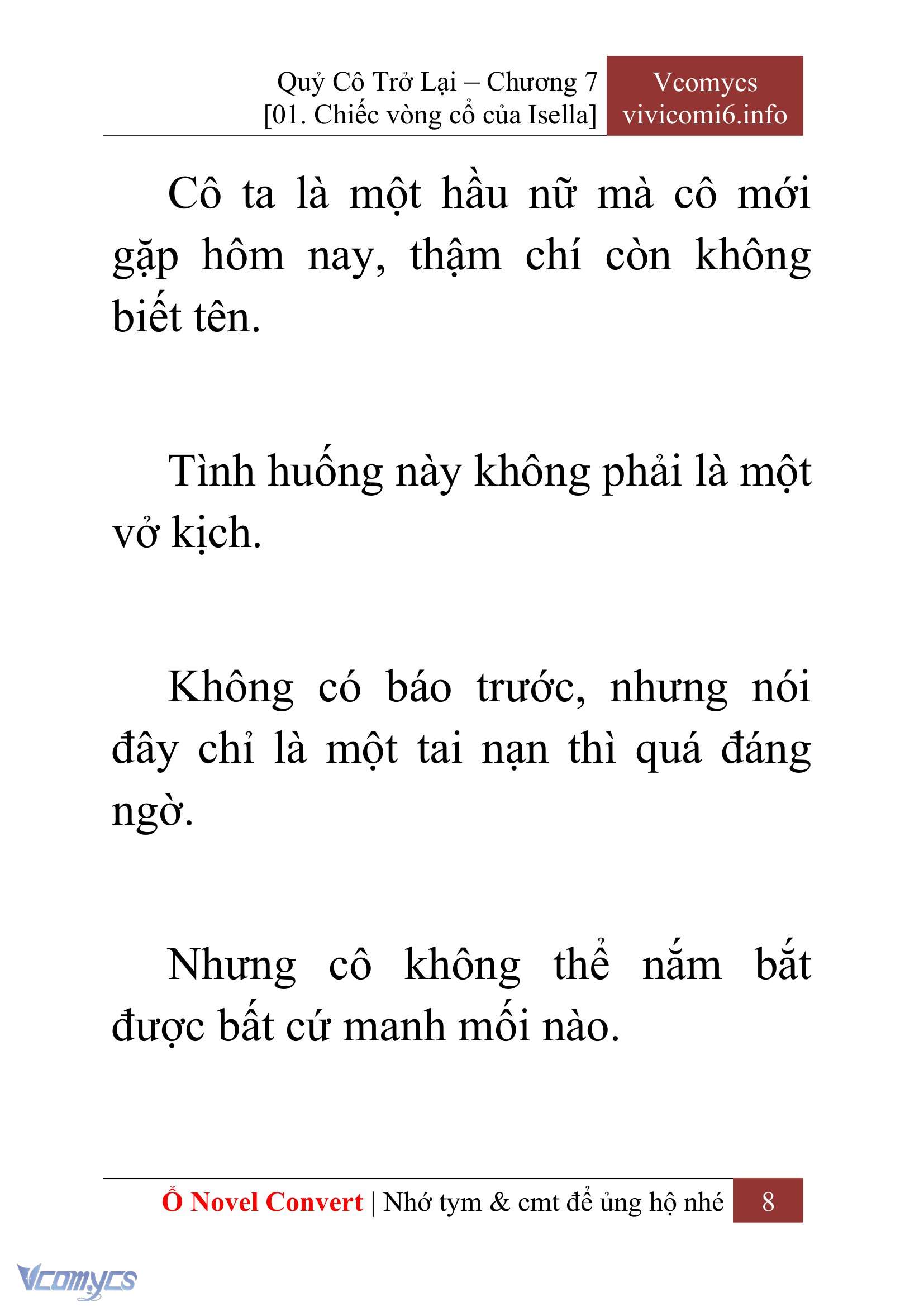 [Novel] Quý Cô Trở Lại Chap 7 - Trang 2