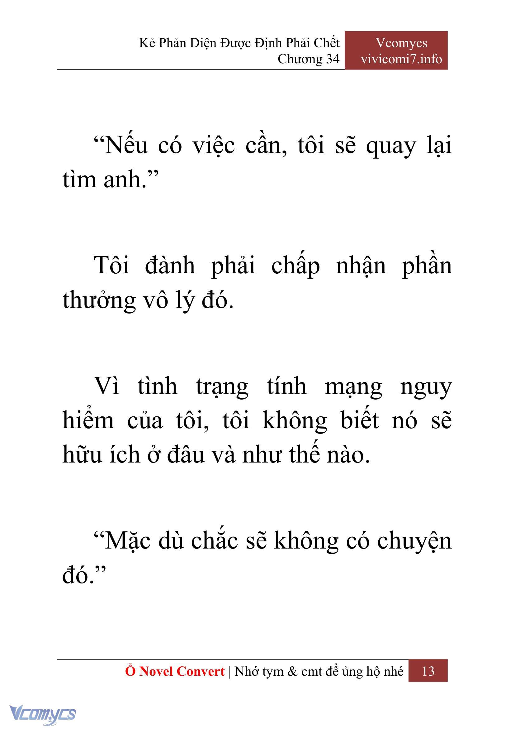 [Novel] Kẻ Phản Diện Được Định Phải Chết Chap 34 - Next 