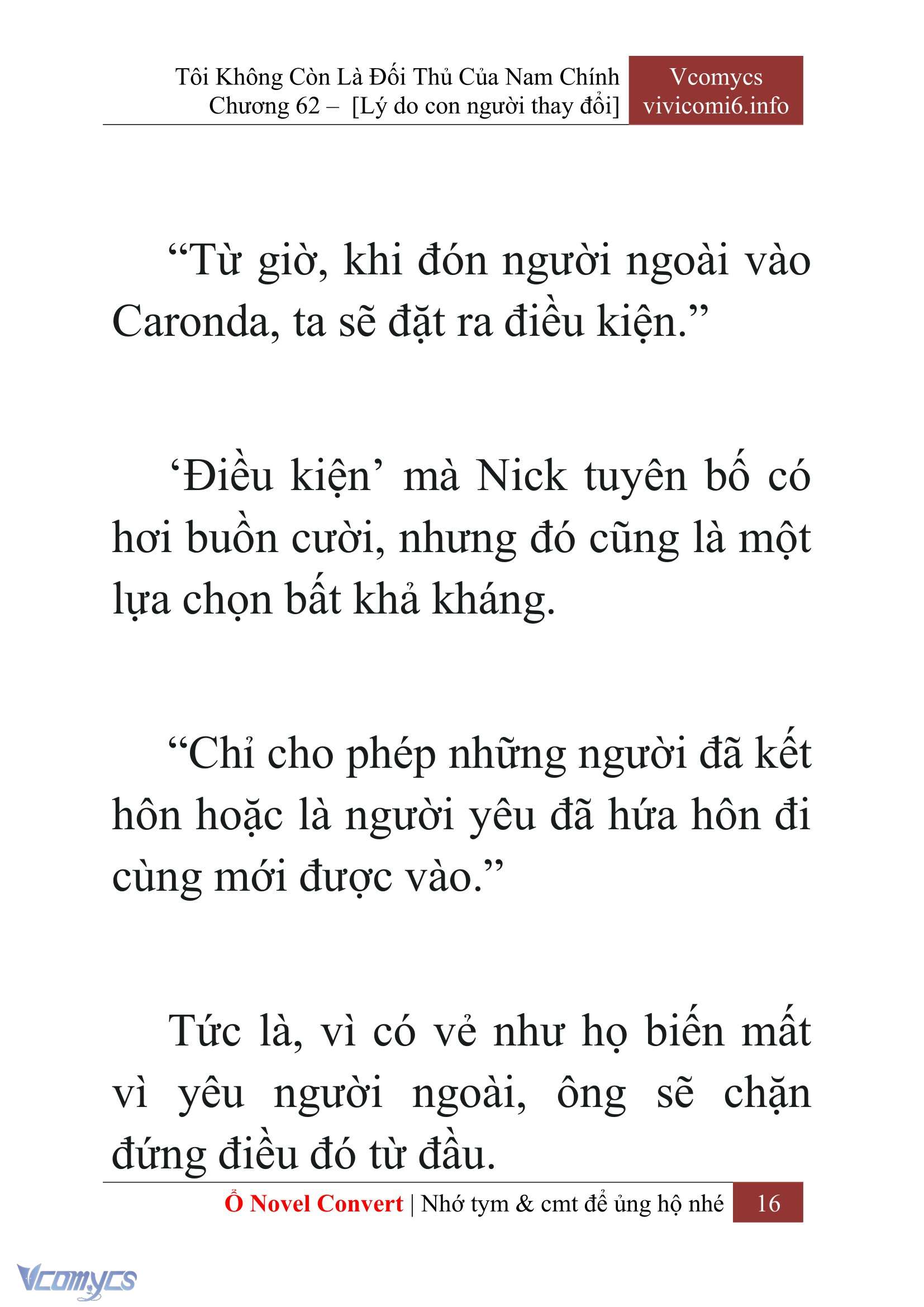 [Novel] Tôi Không Còn Là Đối Thủ Của Nam Chính Chap 62 - Next Chap 63