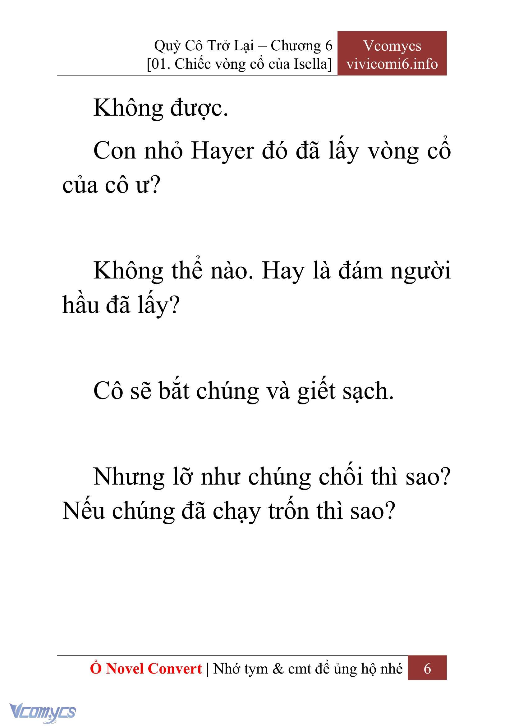 [Novel] Quý Cô Trở Lại Chap 6 - Trang 2