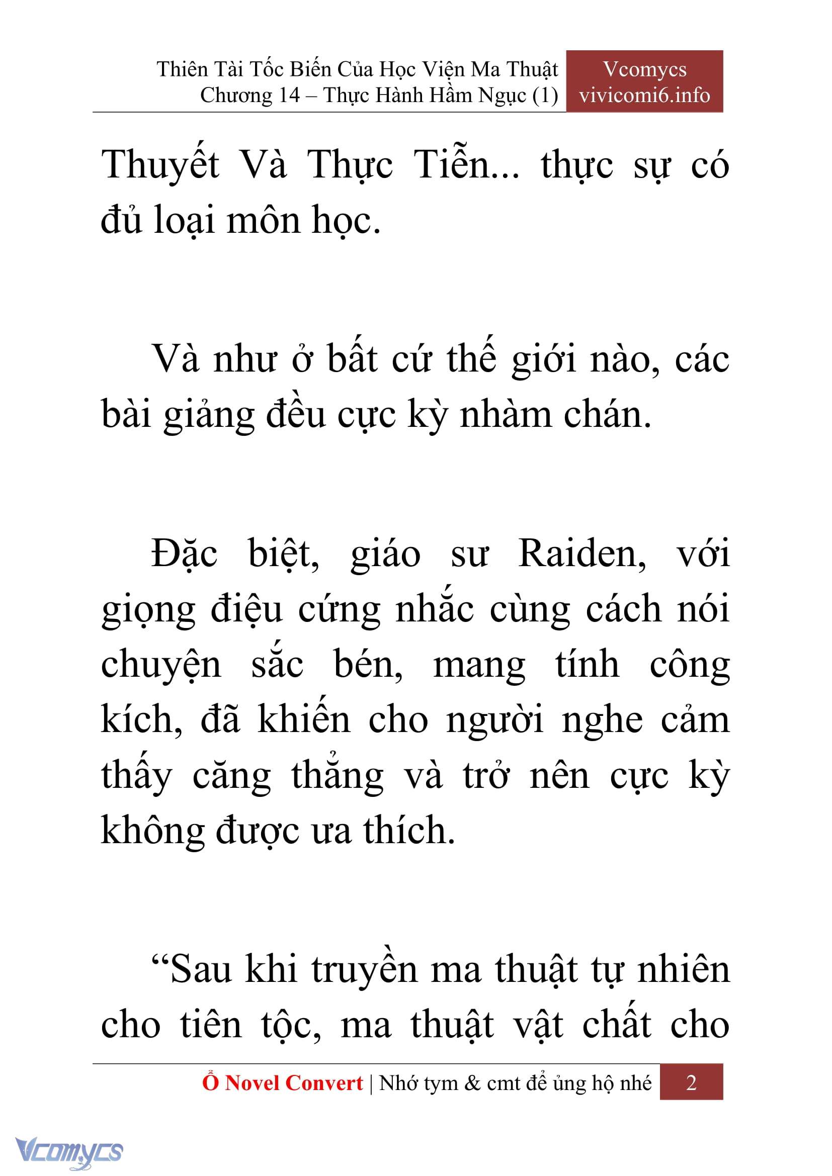 [Novel] Thiên Tài Tốc Biến Của Học Viện Ma Thuật Chap 14 - Trang 2