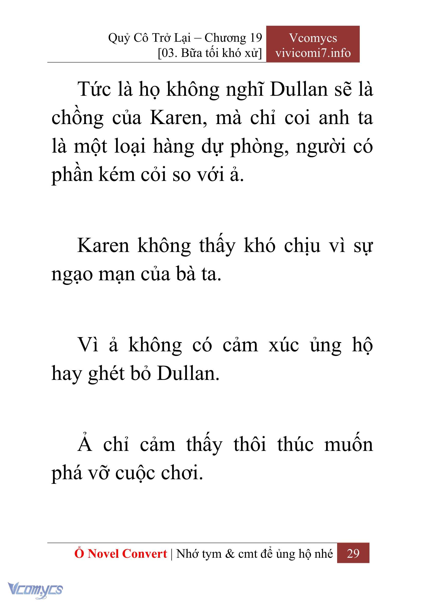 [Novel] Quý Cô Trở Lại Chap 19 - Next Chap 20