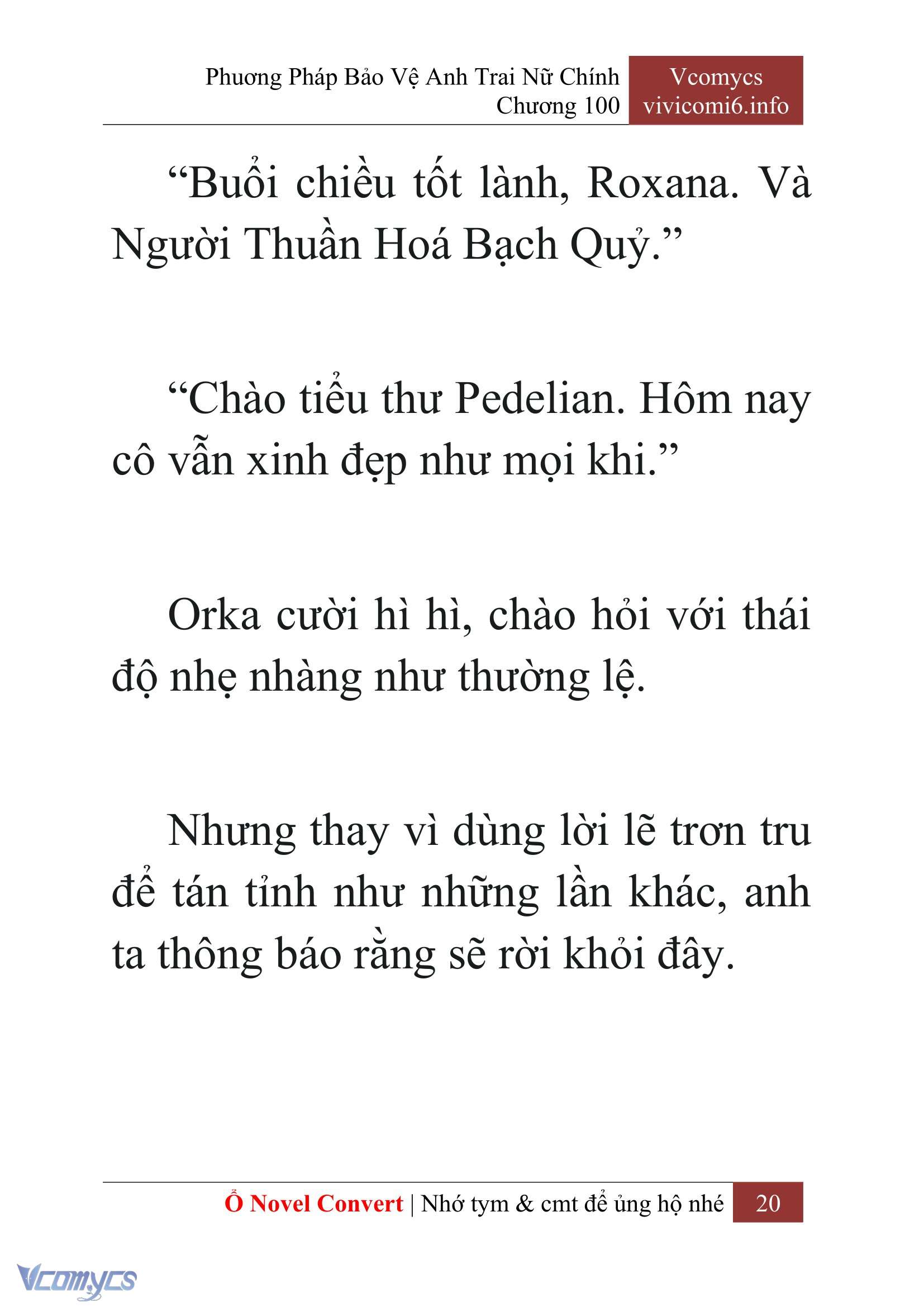 [Novel] Phương Pháp Bảo Vệ Anh Trai Nữ Chính Chap 100 - Trang 2