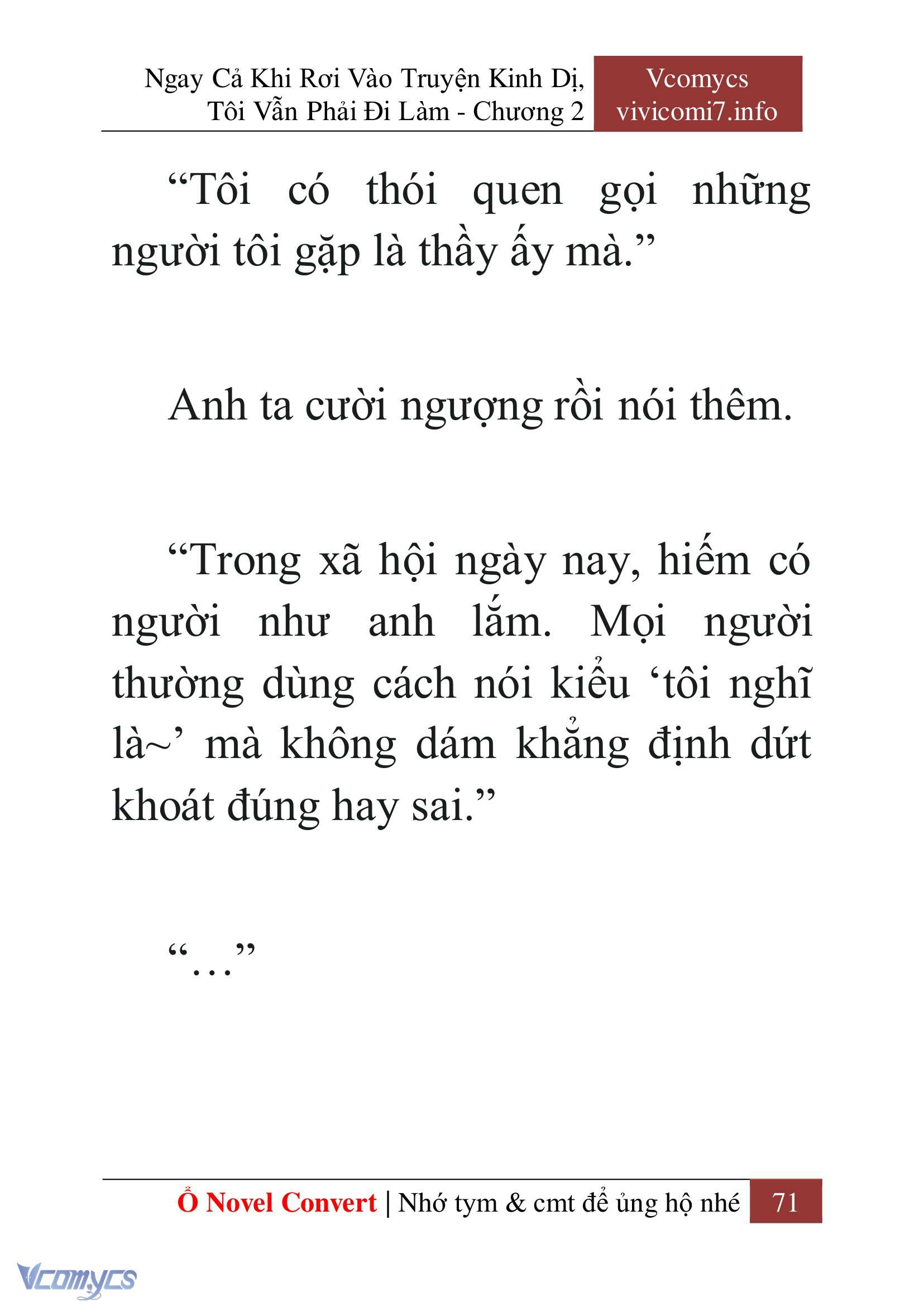 [Novel] Ngay Cả Khi Rơi Vào Truyện Kinh Dị, Tôi Vẫn Phải Đi Làm Chap 2 - Next 