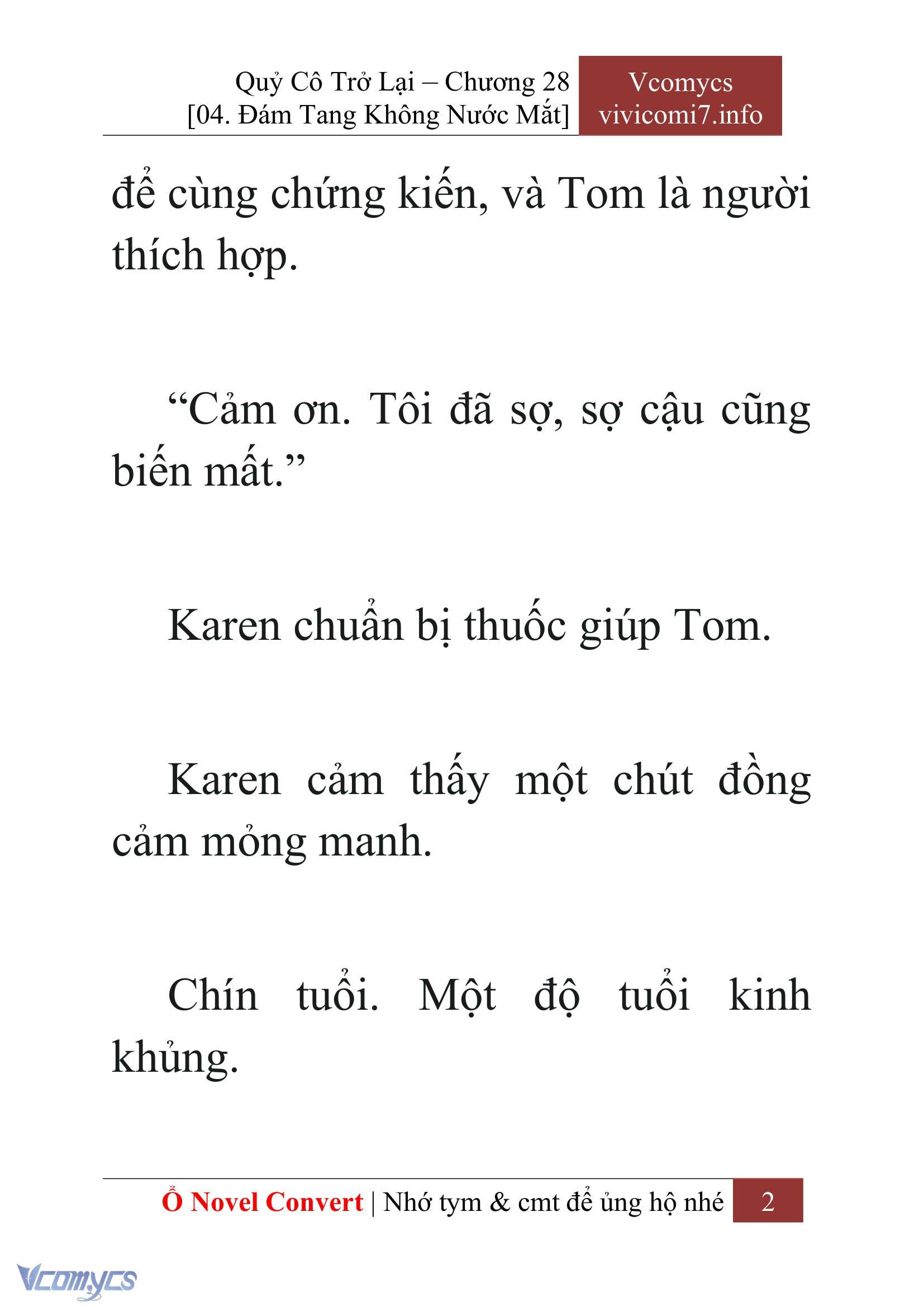 [Novel] Quý Cô Trở Lại Chap 28 - Trang 2