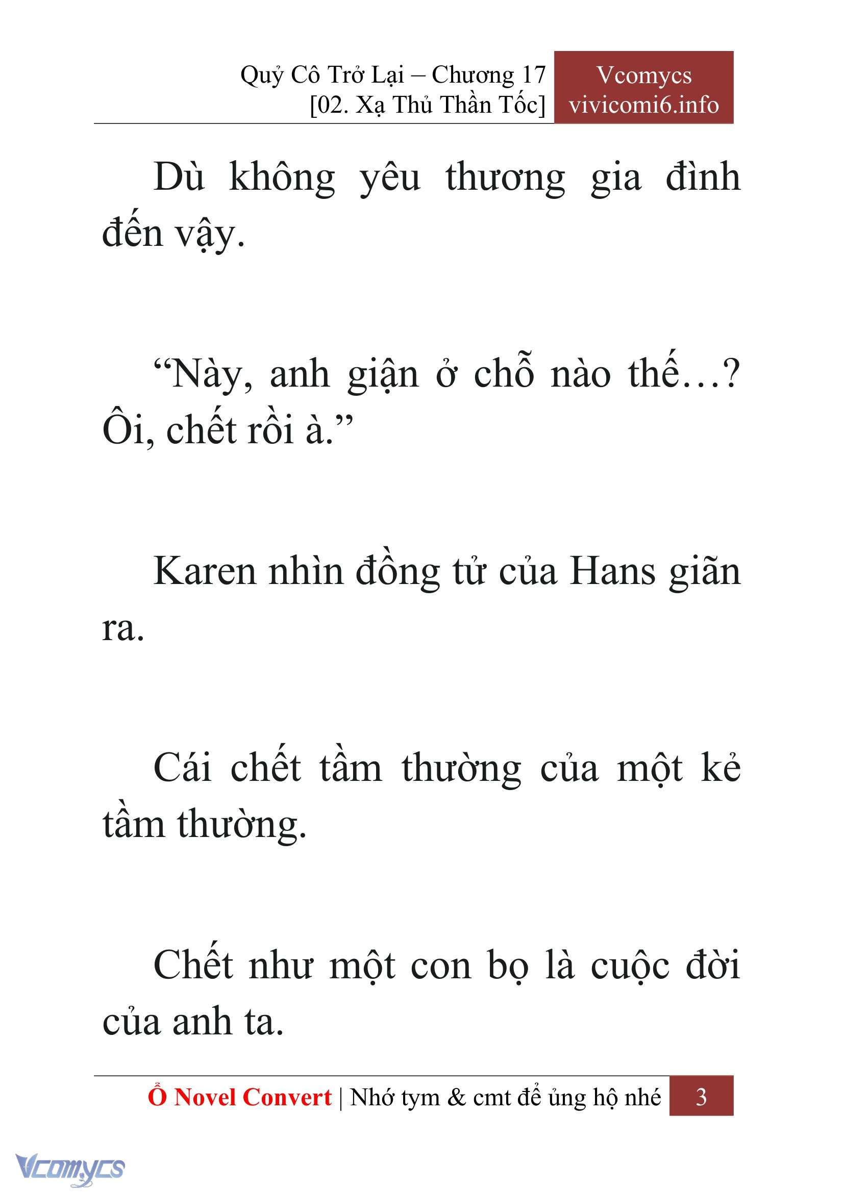 [Novel] Quý Cô Trở Lại Chap 17 - Trang 2