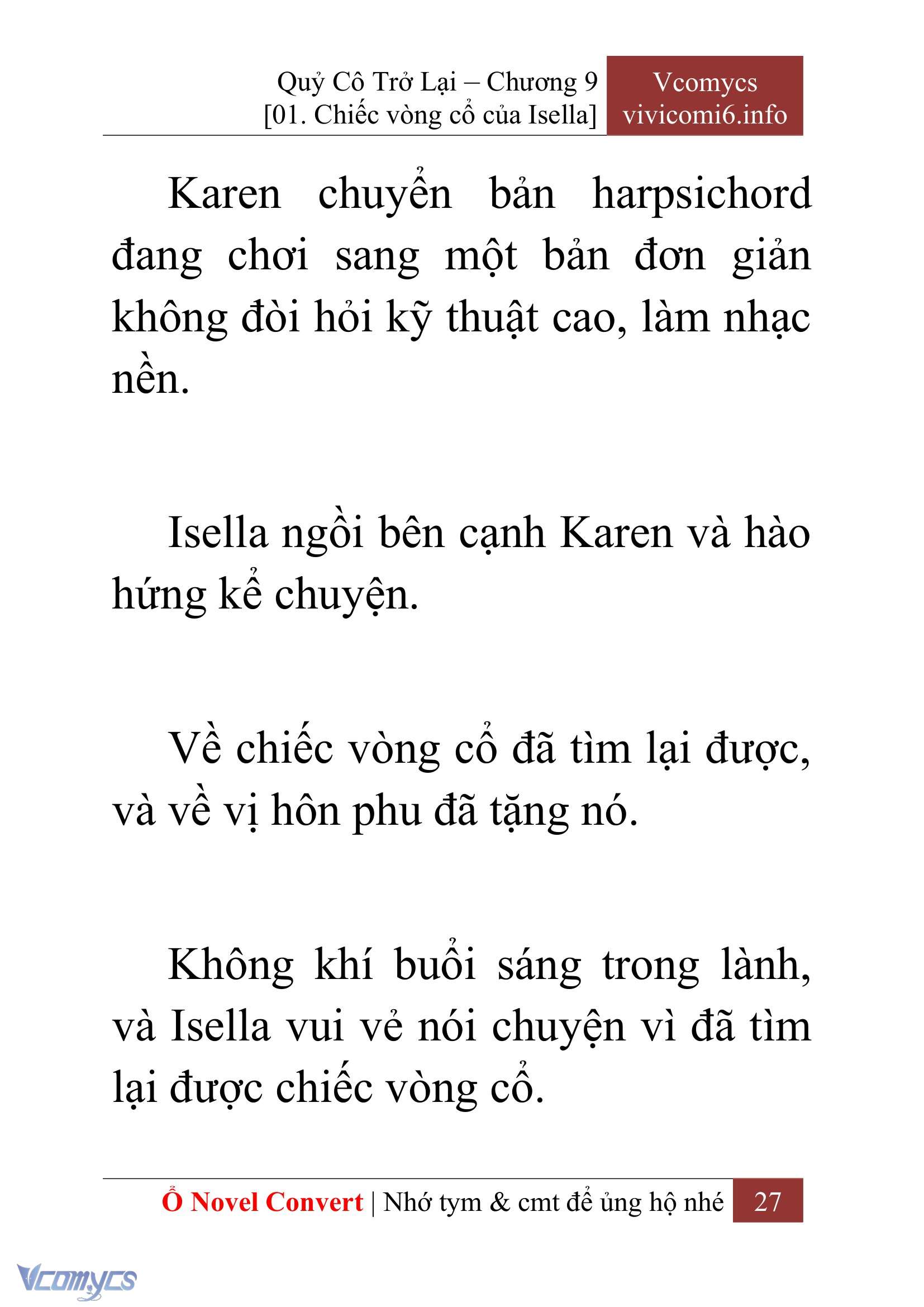 [Novel] Quý Cô Trở Lại Chap 9 - Trang 2