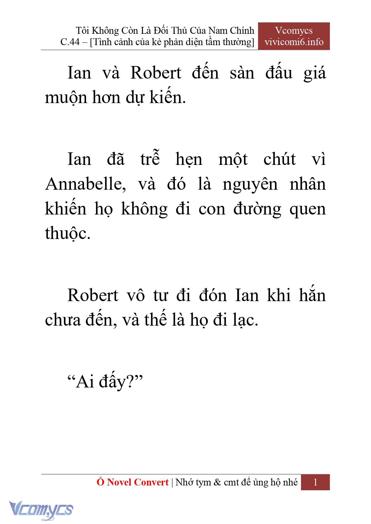 [Novel] Tôi Không Còn Là Đối Thủ Của Nam Chính Chap 44 - Trang 2