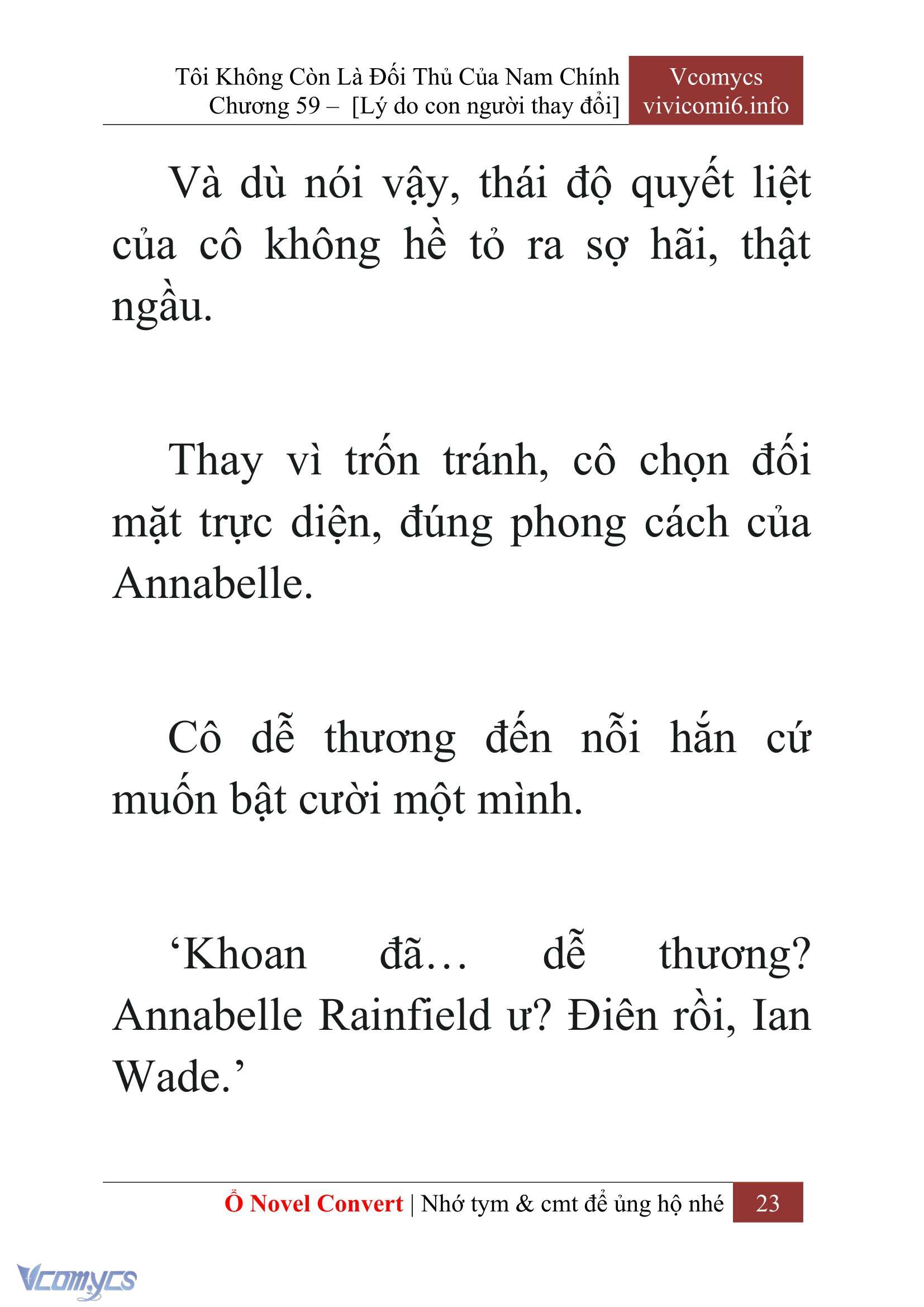 [Novel] Tôi Không Còn Là Đối Thủ Của Nam Chính Chap 59 - Next Chap 60