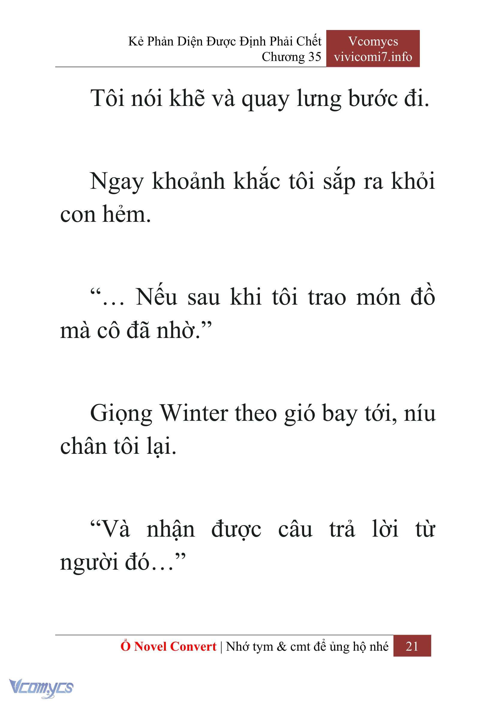 [Novel] Kẻ Phản Diện Được Định Phải Chết Chap 35 - Next 