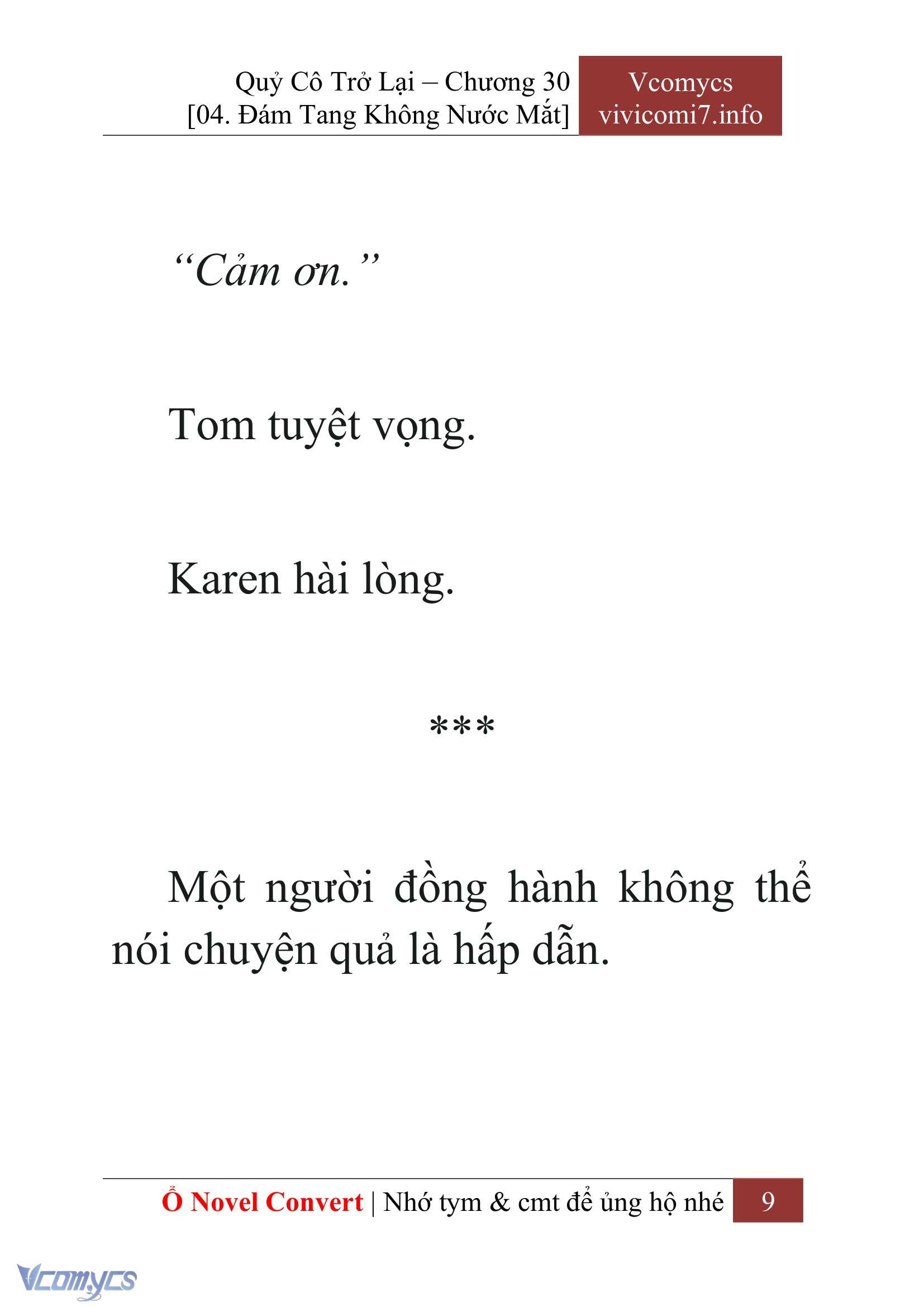 [Novel] Quý Cô Trở Lại Chap 30 - Trang 2