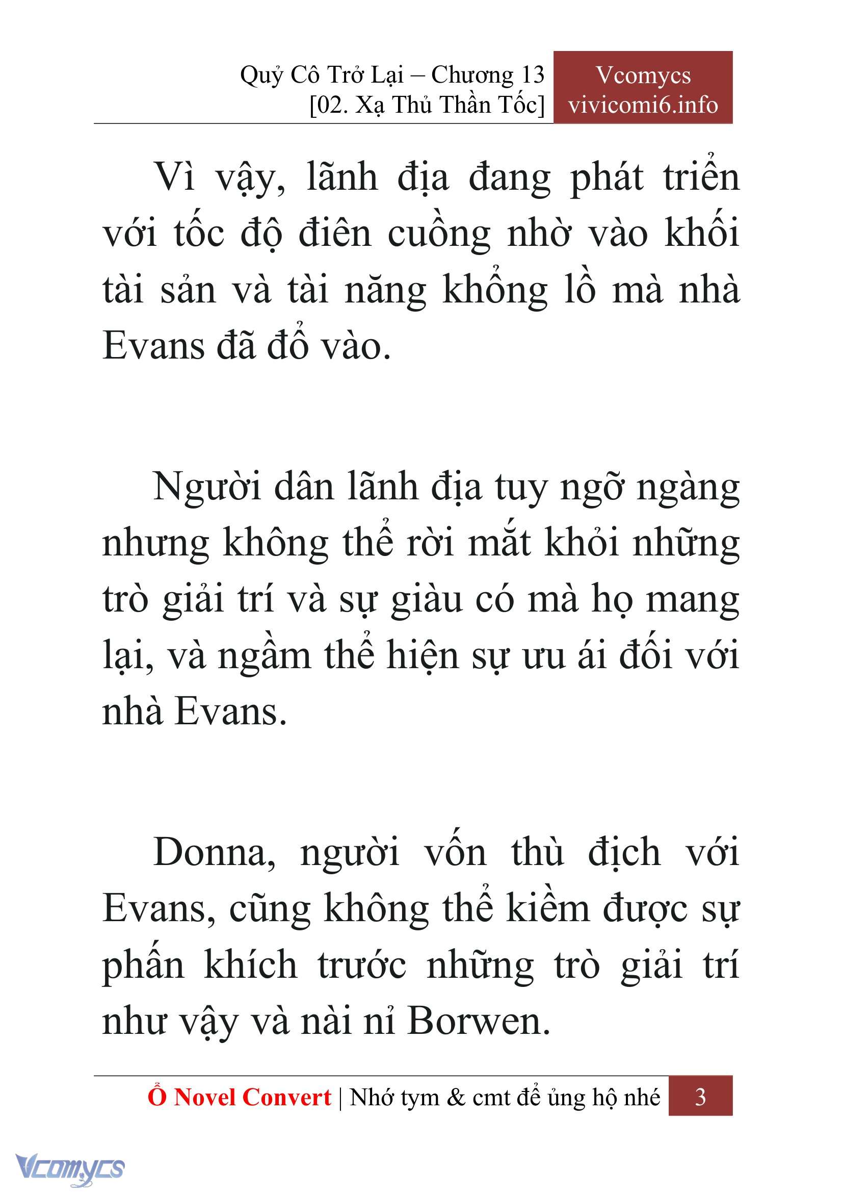 [Novel] Quý Cô Trở Lại Chap 13 - Trang 2