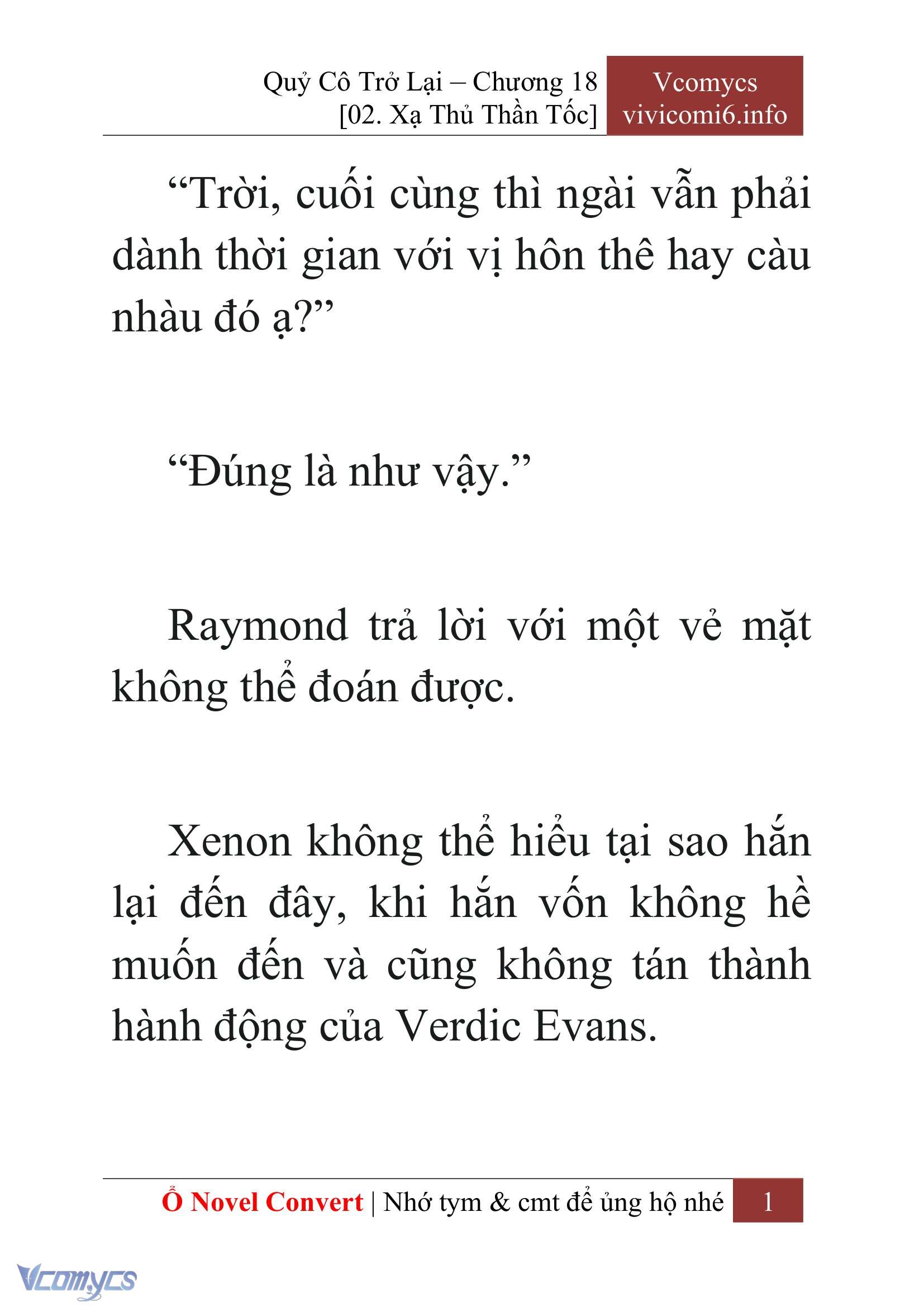 [Novel] Quý Cô Trở Lại Chap 18 - Trang 2