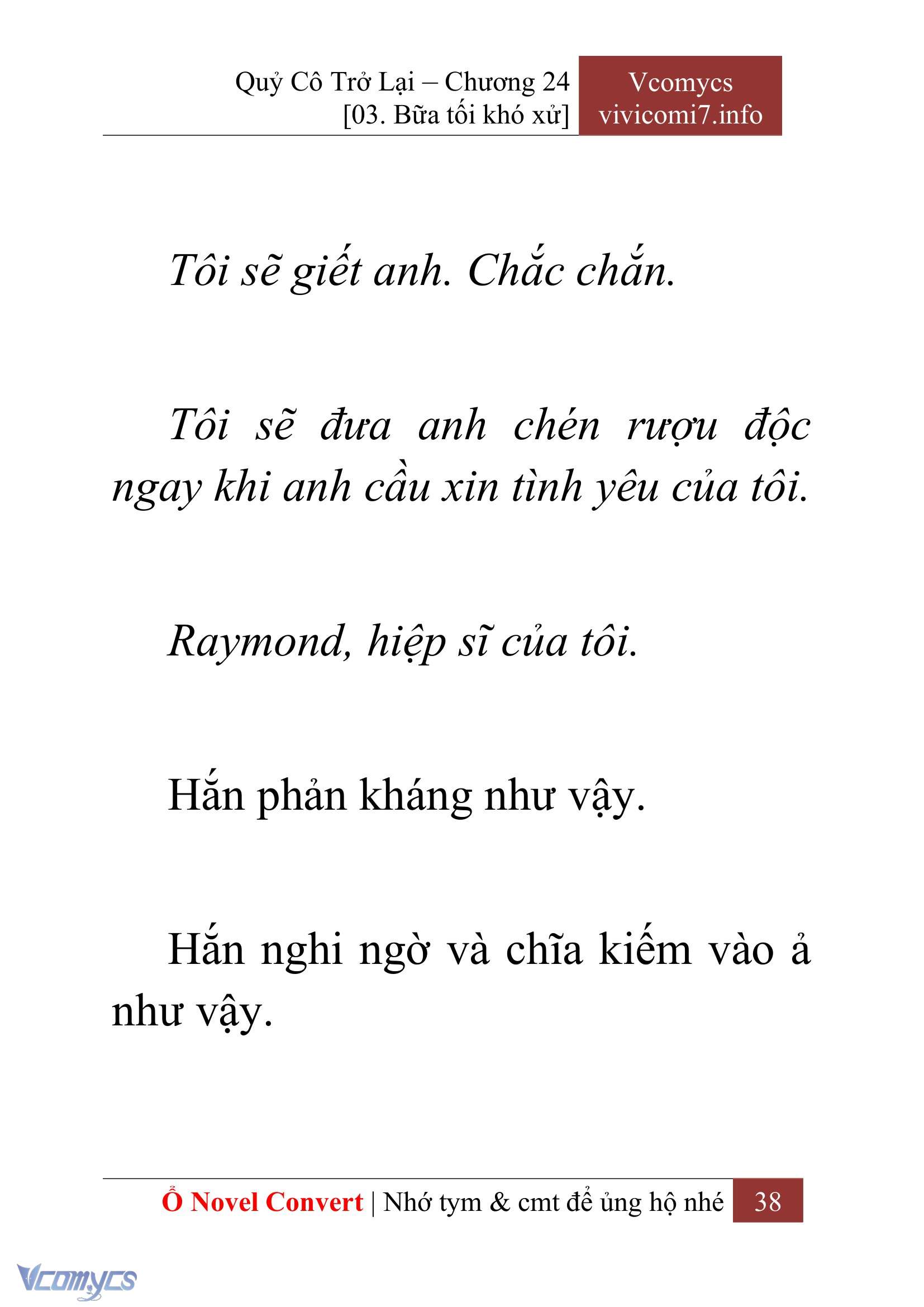 [Novel] Quý Cô Trở Lại Chap 24 - Next 