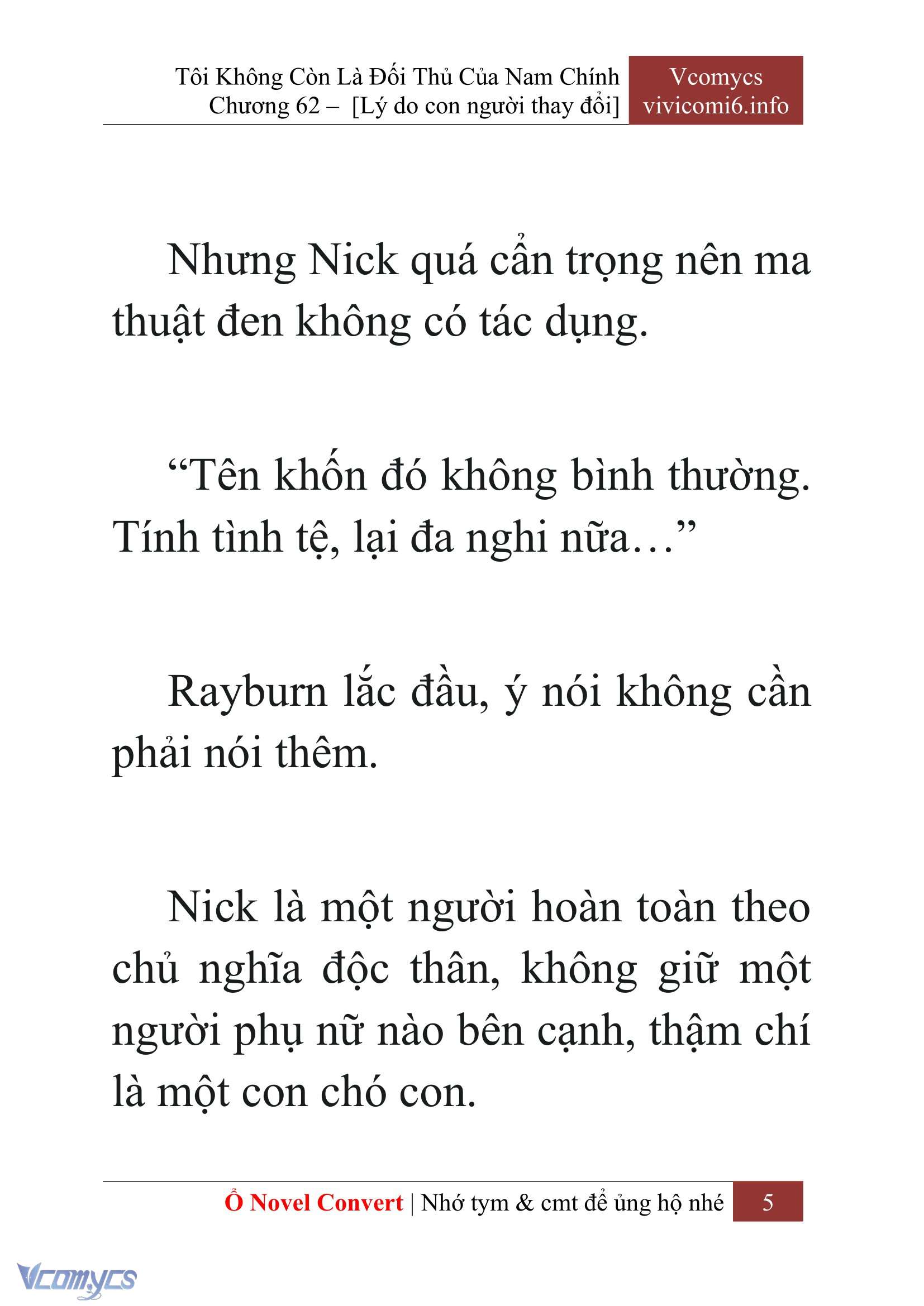 [Novel] Tôi Không Còn Là Đối Thủ Của Nam Chính Chap 62 - Next Chap 63