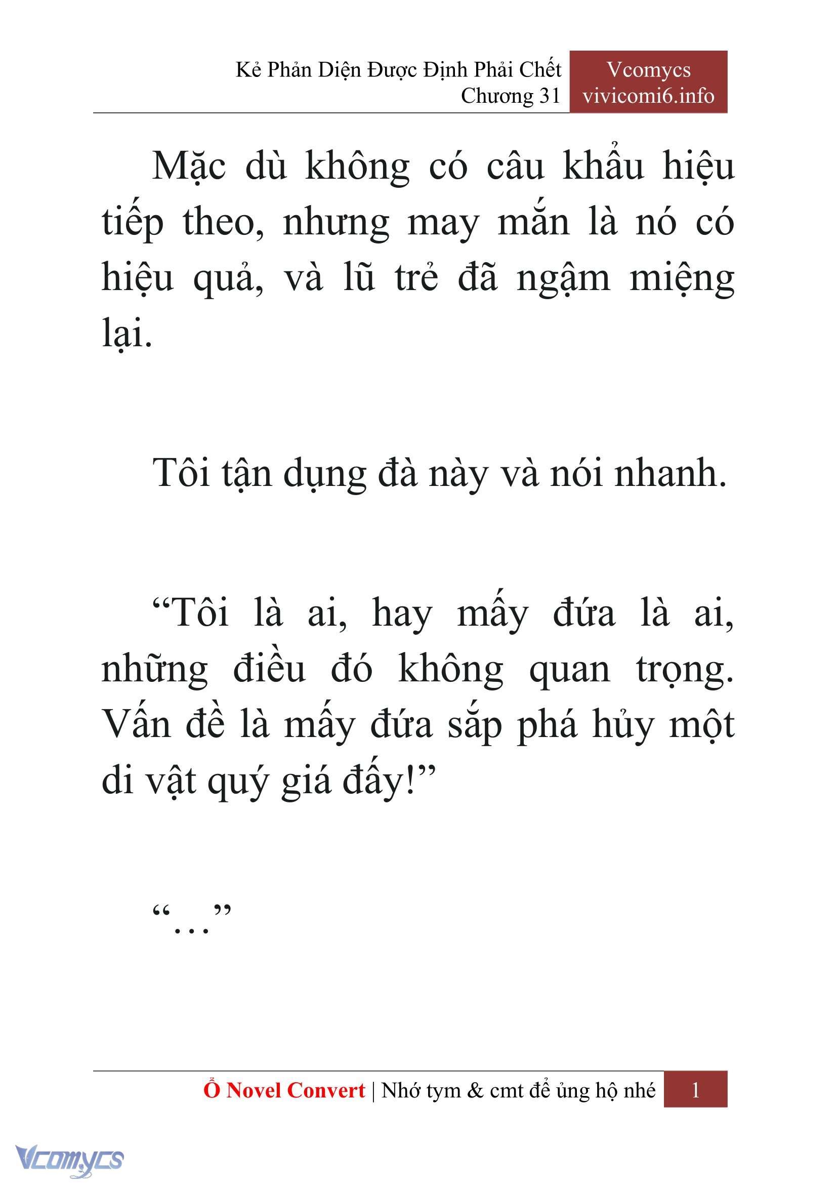 [Novel] Kẻ Phản Diện Được Định Phải Chết Chap 31 - Trang 2