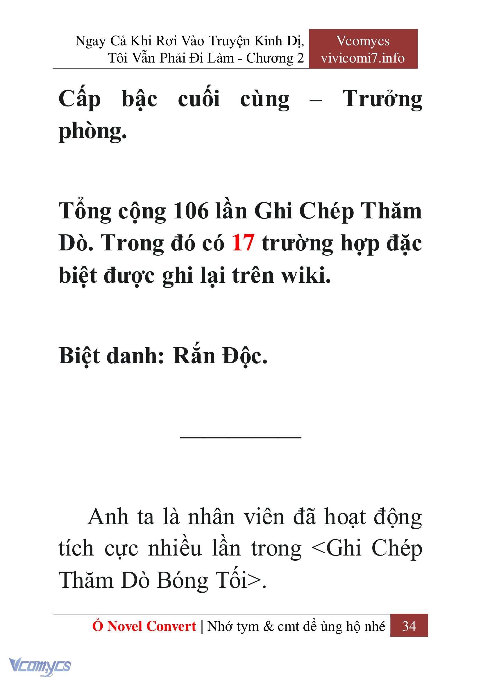 [Novel] Ngay Cả Khi Rơi Vào Truyện Kinh Dị, Tôi Vẫn Phải Đi Làm Chap 2 - Next 