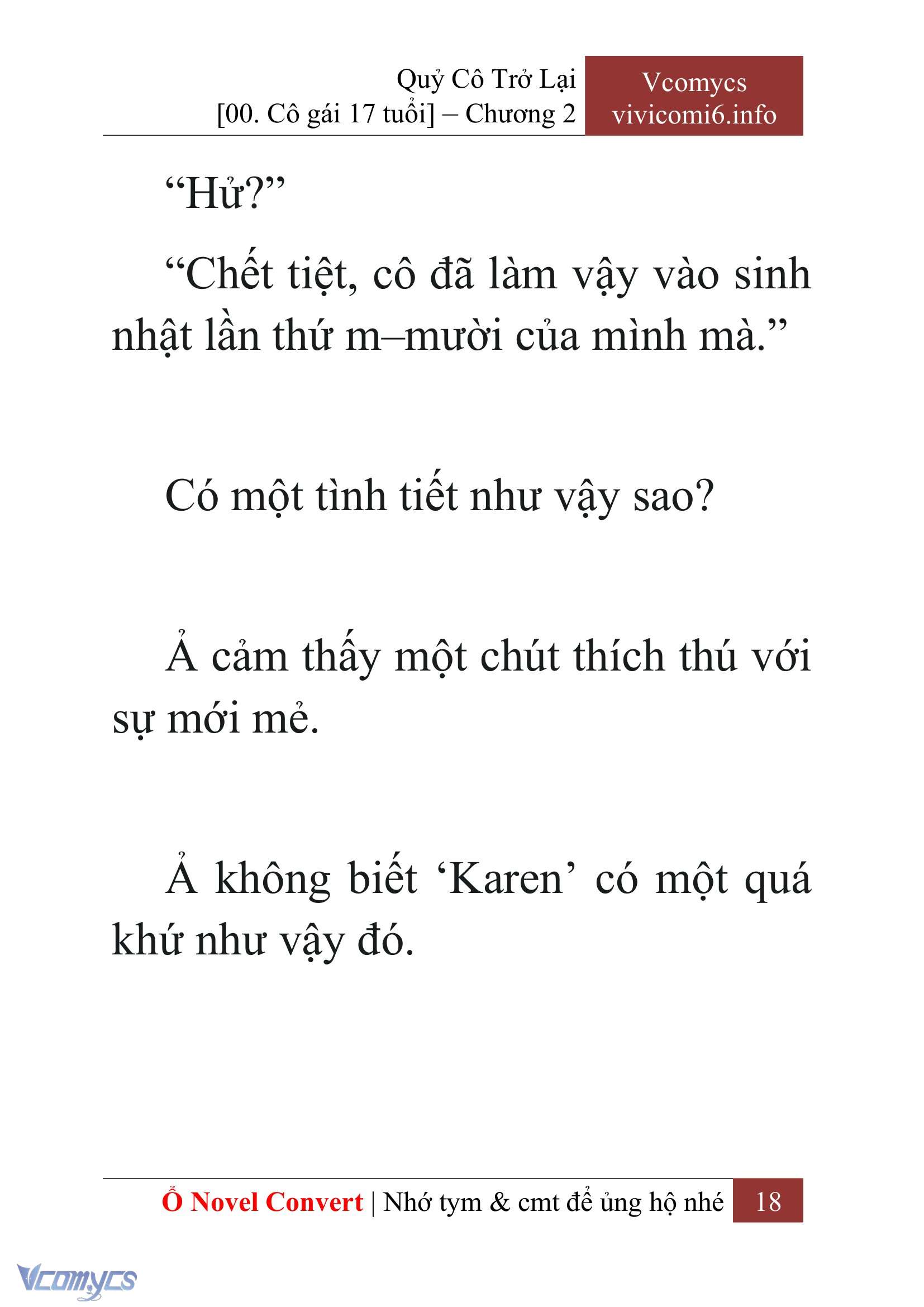[Novel] Quý Cô Trở Lại Chap 2 - Trang 2