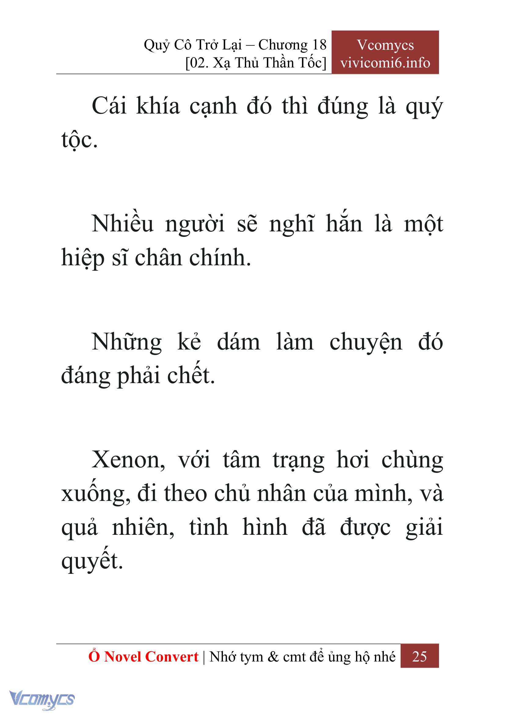 [Novel] Quý Cô Trở Lại Chap 18 - Trang 2