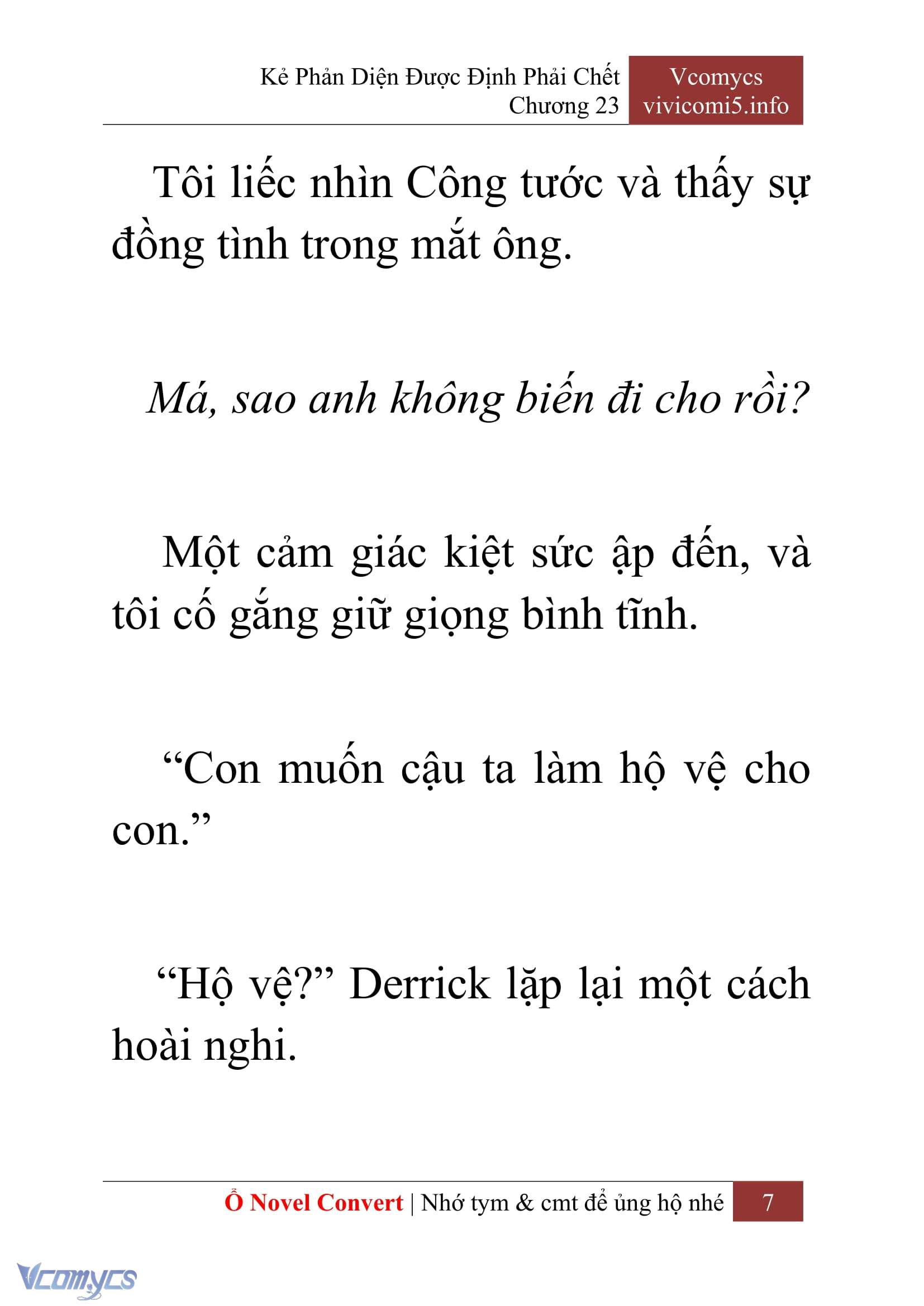 [Novel] Kẻ Phản Diện Được Định Phải Chết Chap 23 - Trang 2