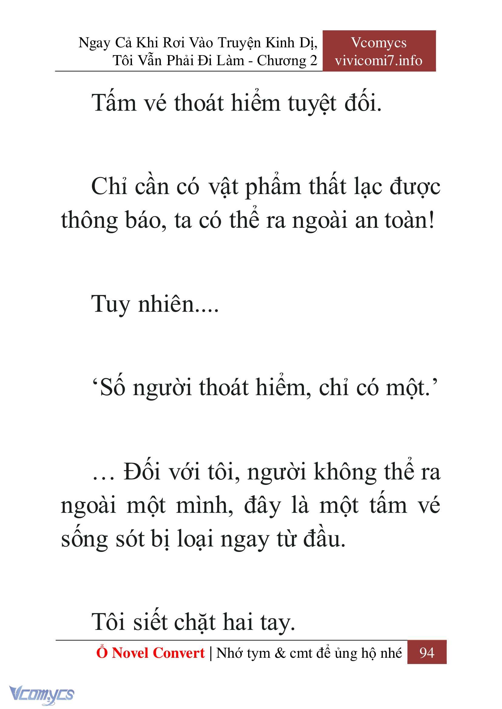 [Novel] Ngay Cả Khi Rơi Vào Truyện Kinh Dị, Tôi Vẫn Phải Đi Làm Chap 2 - Next 