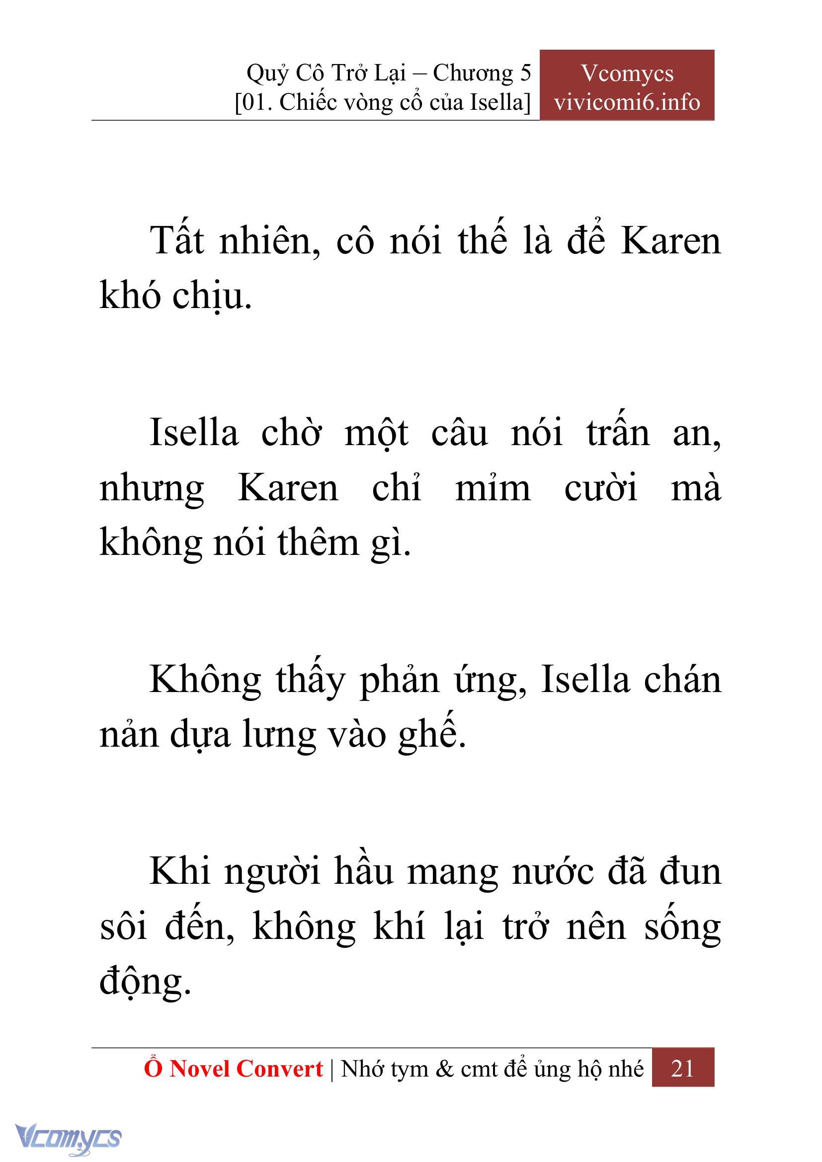 [Novel] Quý Cô Trở Lại Chap 5 - Trang 2