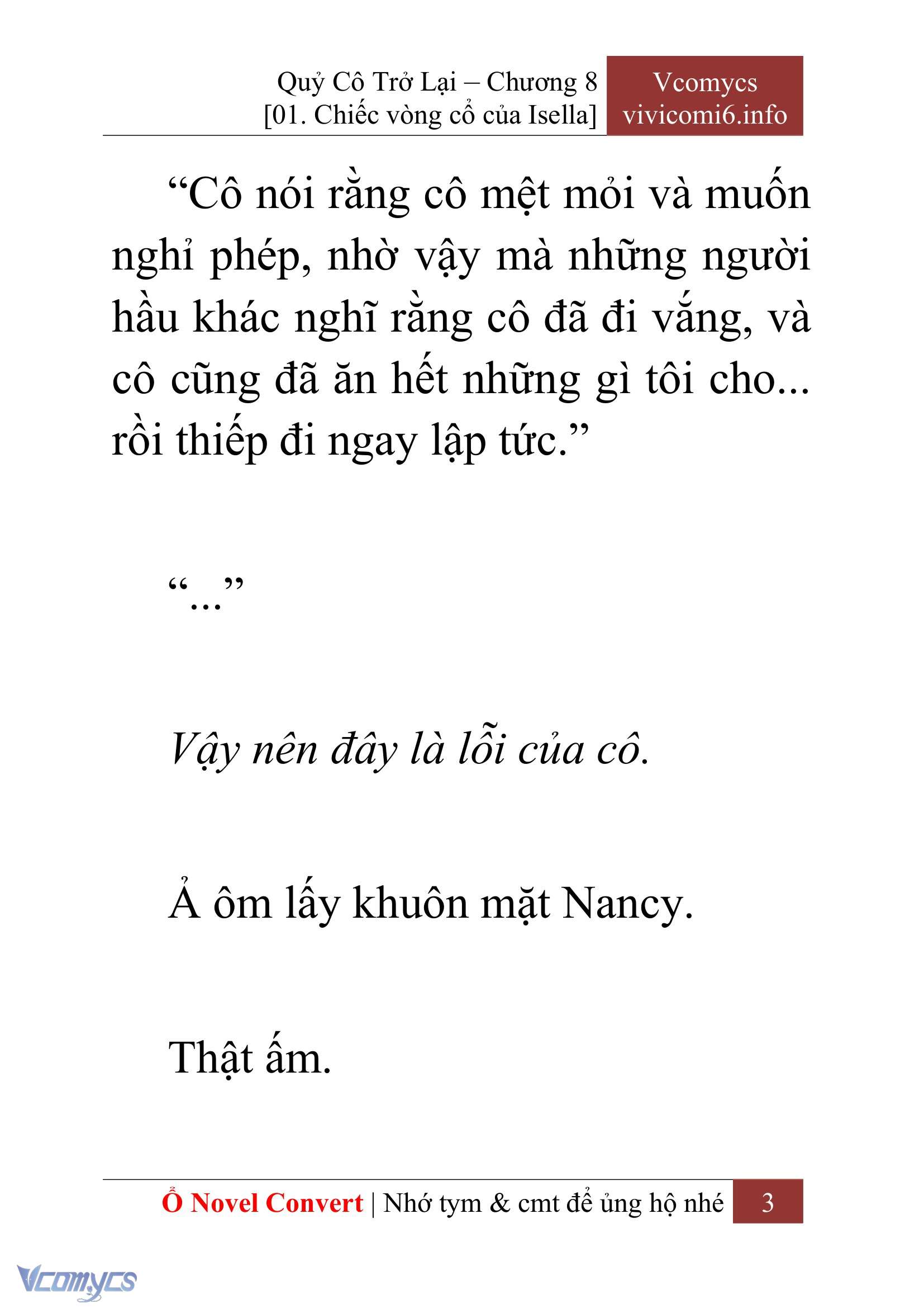 [Novel] Quý Cô Trở Lại Chap 8 - Trang 2