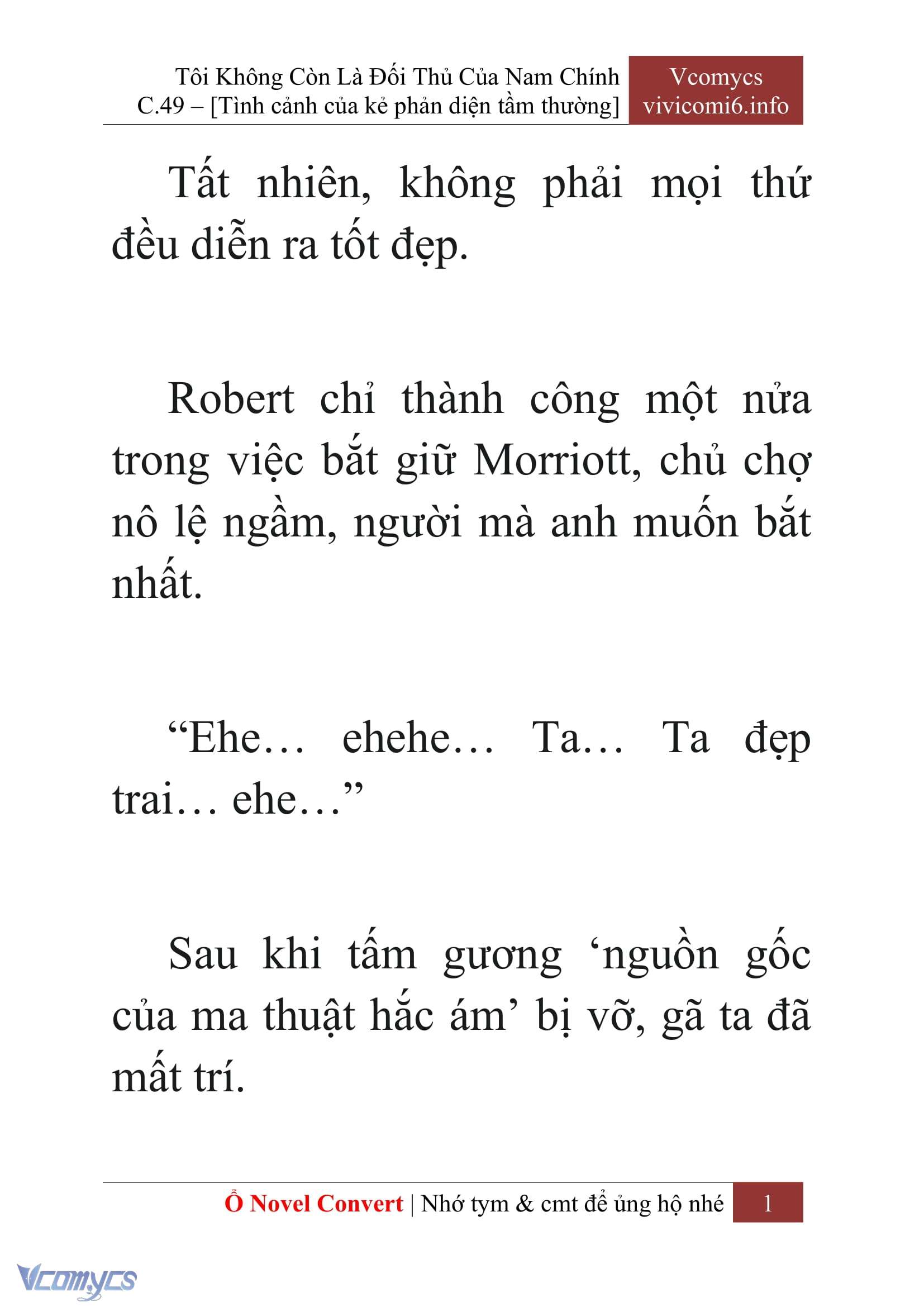 [Novel] Tôi Không Còn Là Đối Thủ Của Nam Chính Chap 49 - Trang 2