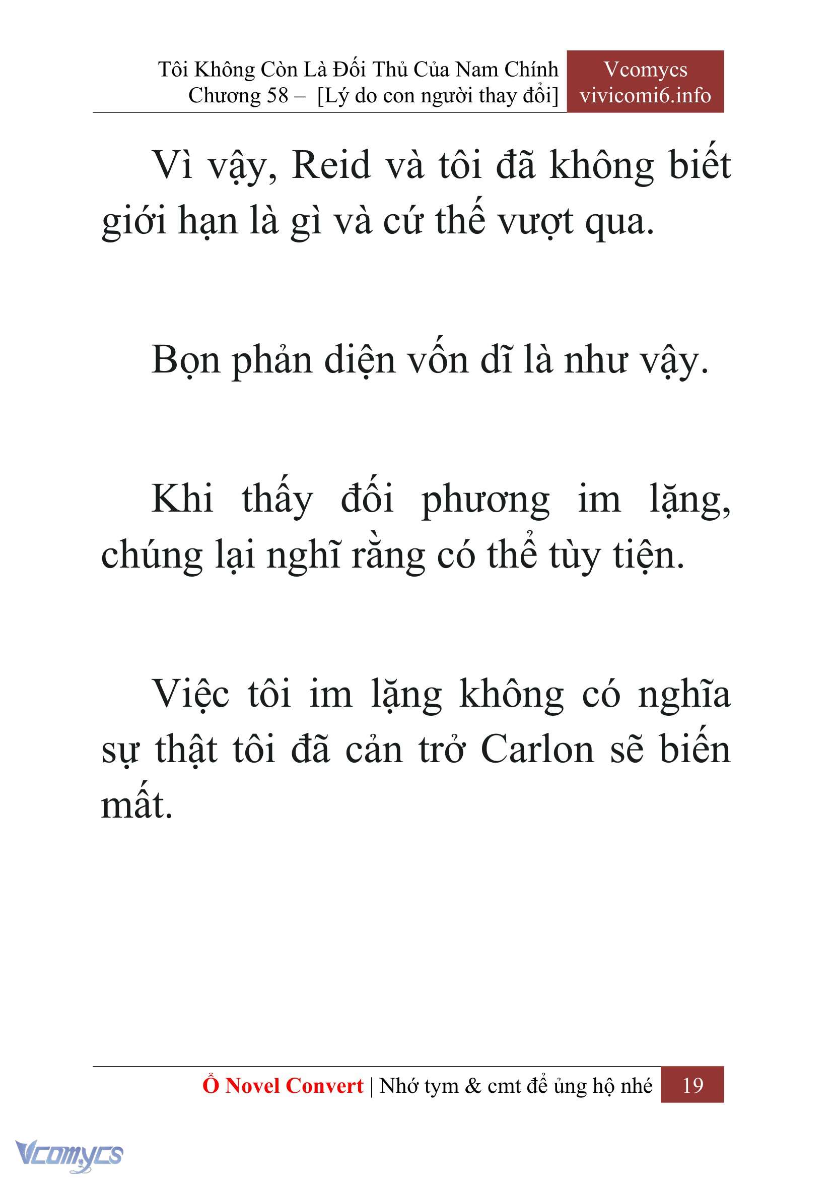 [Novel] Tôi Không Còn Là Đối Thủ Của Nam Chính Chap 58 - Next Chap 59