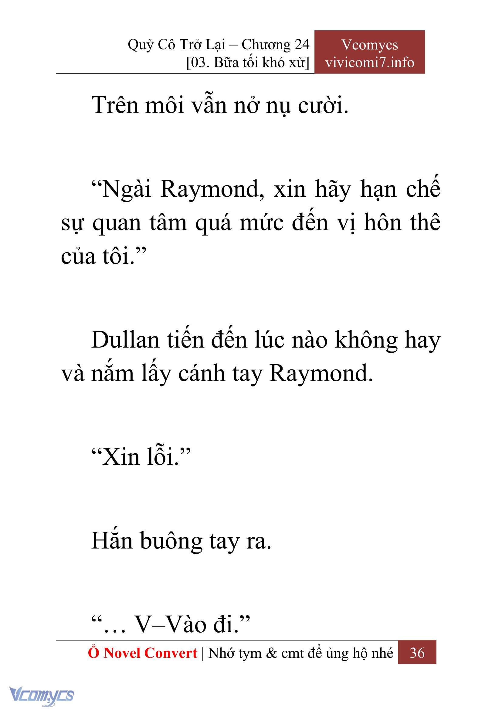 [Novel] Quý Cô Trở Lại Chap 24 - Next 
