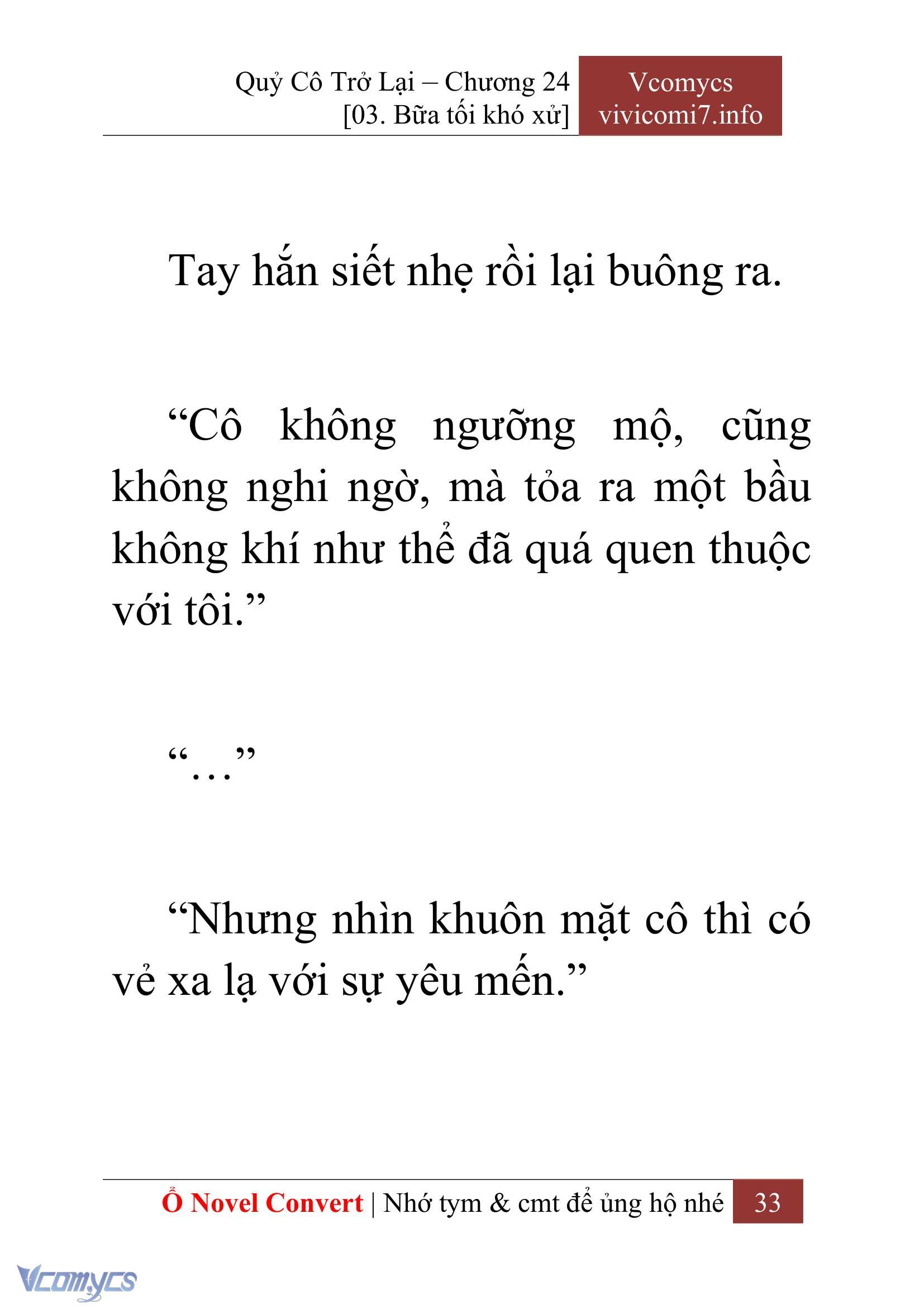 [Novel] Quý Cô Trở Lại Chap 24 - Next 