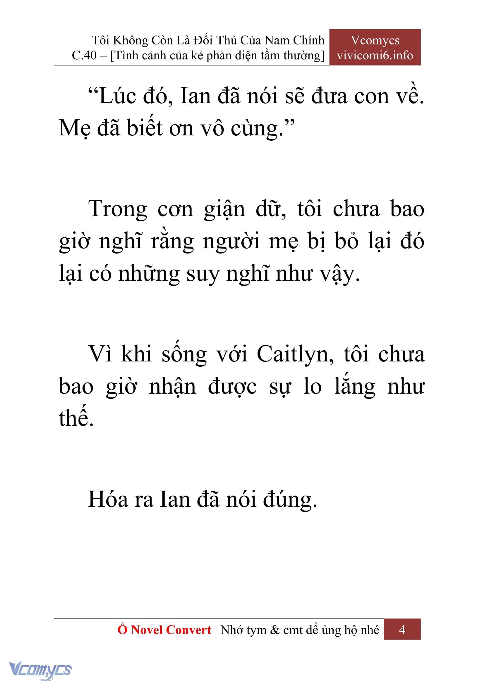 [Novel] Tôi Không Còn Là Đối Thủ Của Nam Chính Chap 40 - Trang 2
