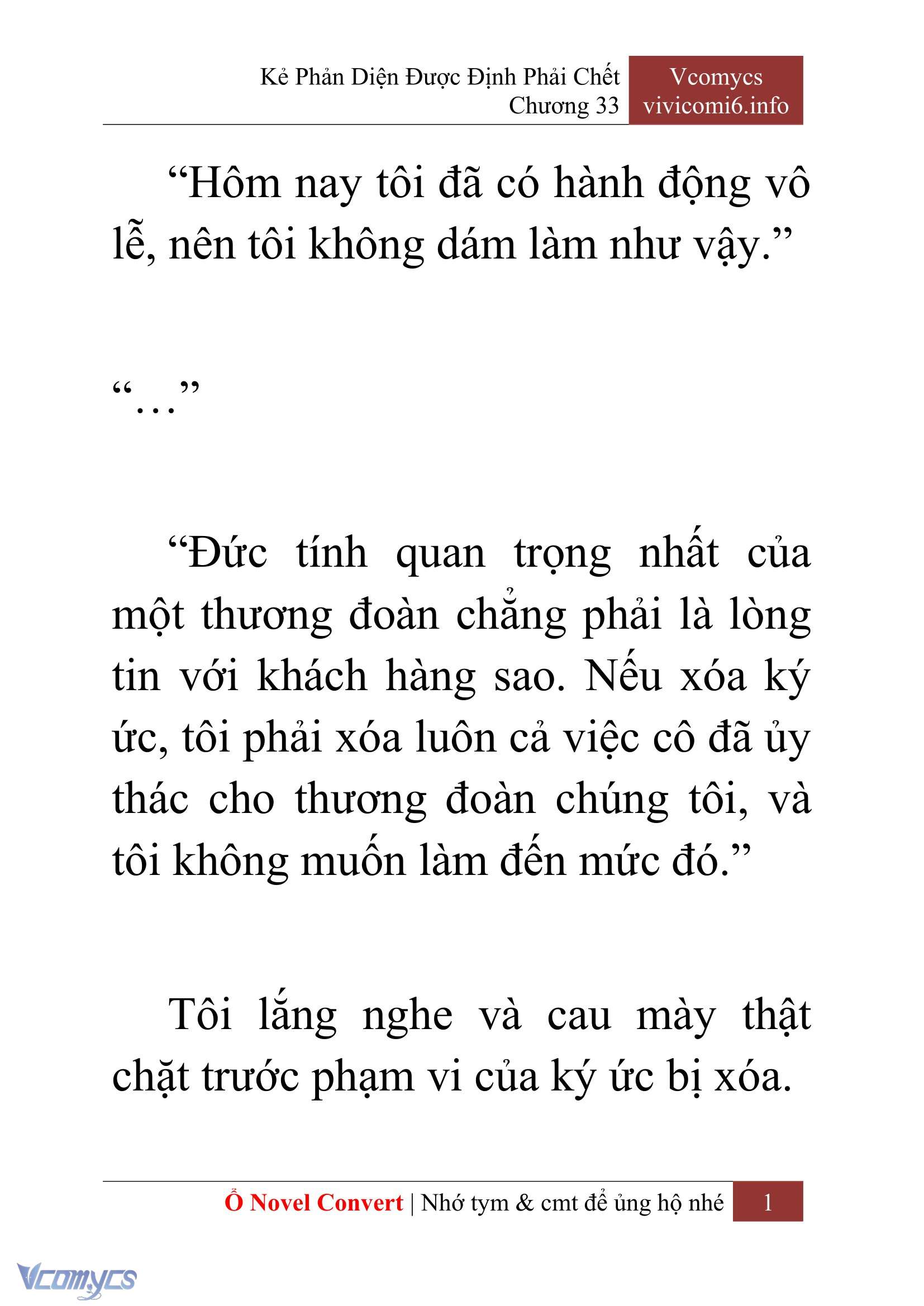 [Novel] Kẻ Phản Diện Được Định Phải Chết Chap 33 - Next 