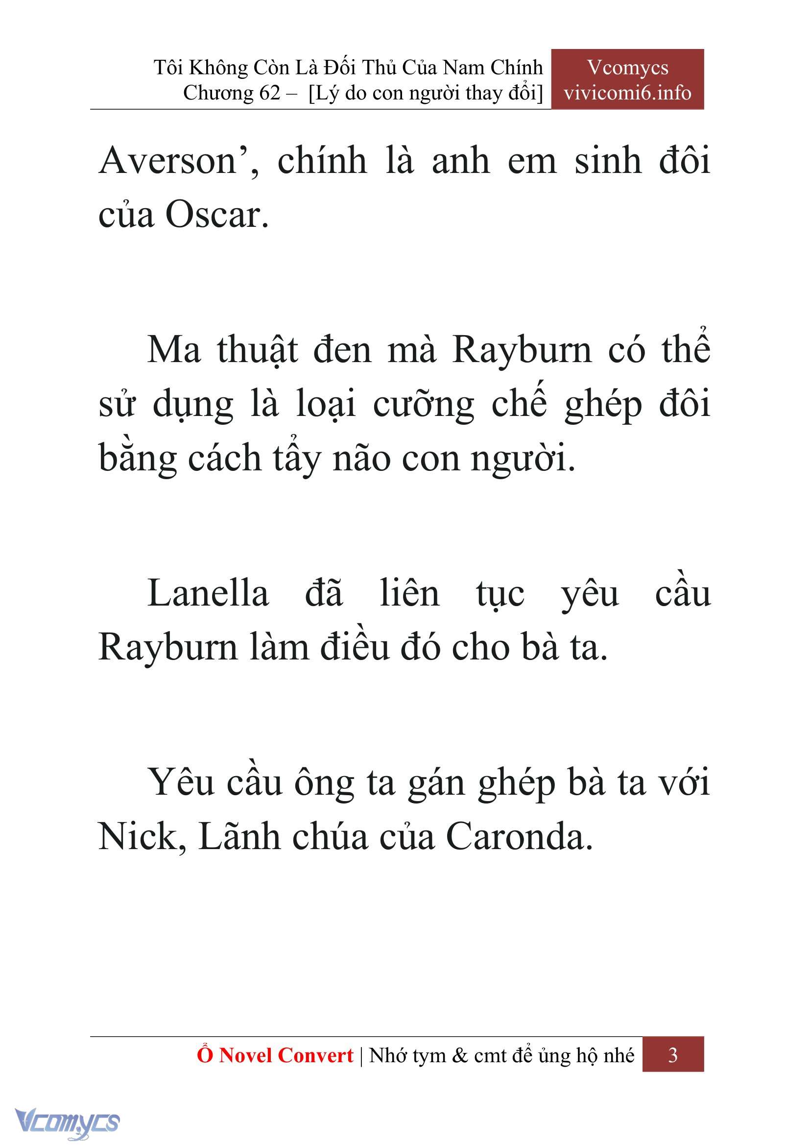 [Novel] Tôi Không Còn Là Đối Thủ Của Nam Chính Chap 62 - Next Chap 63