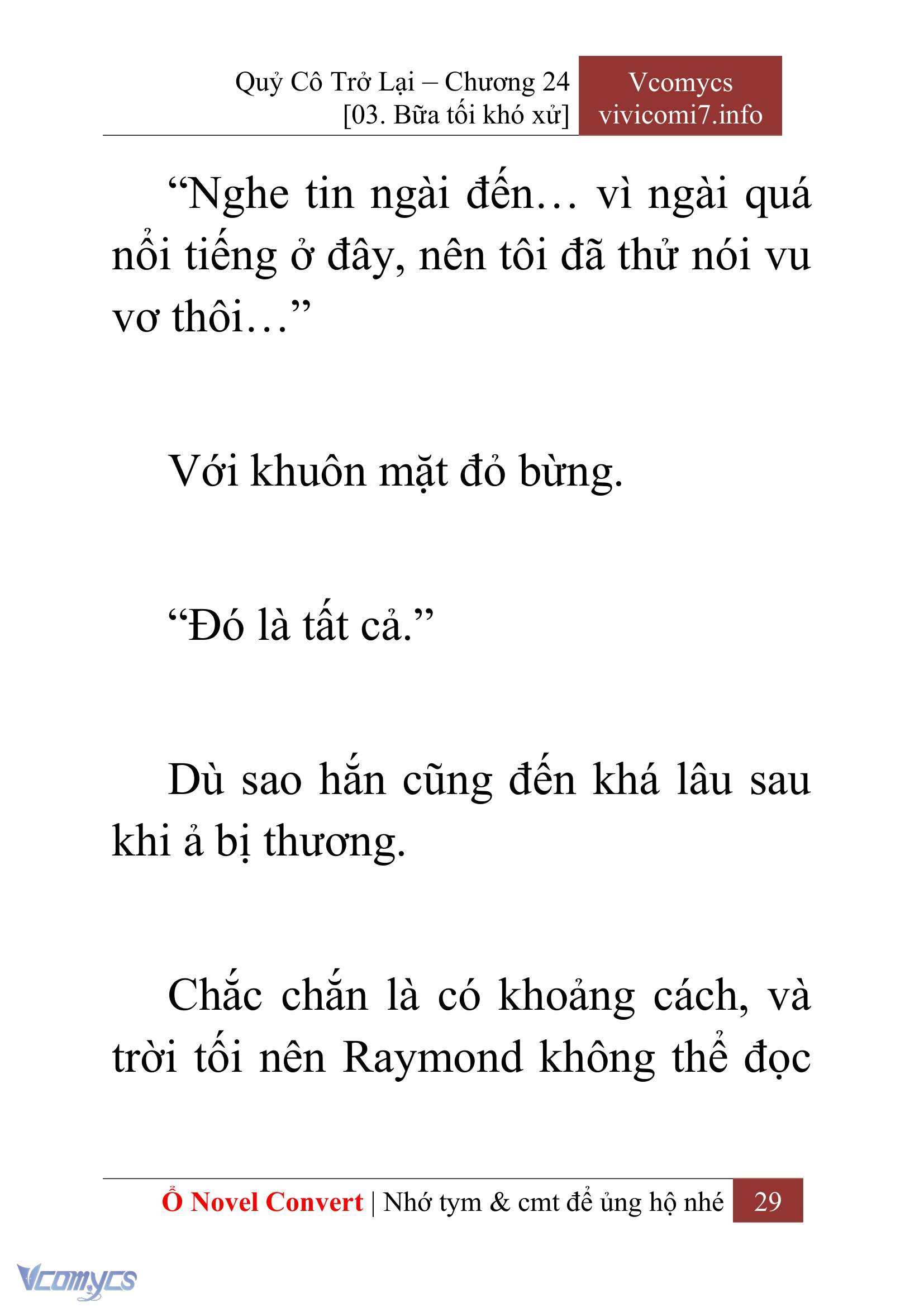 [Novel] Quý Cô Trở Lại Chap 24 - Next 