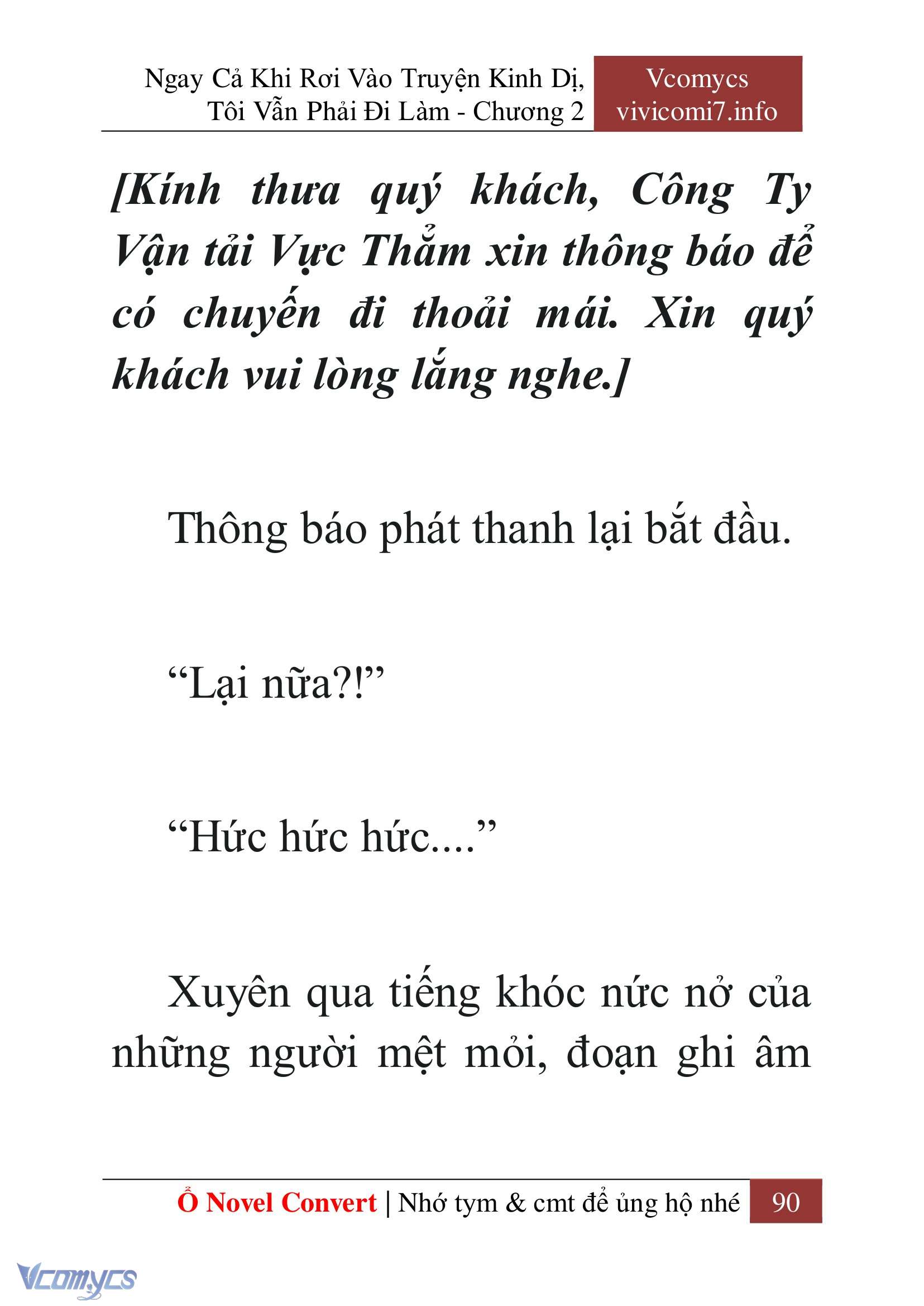 [Novel] Ngay Cả Khi Rơi Vào Truyện Kinh Dị, Tôi Vẫn Phải Đi Làm Chap 2 - Next 