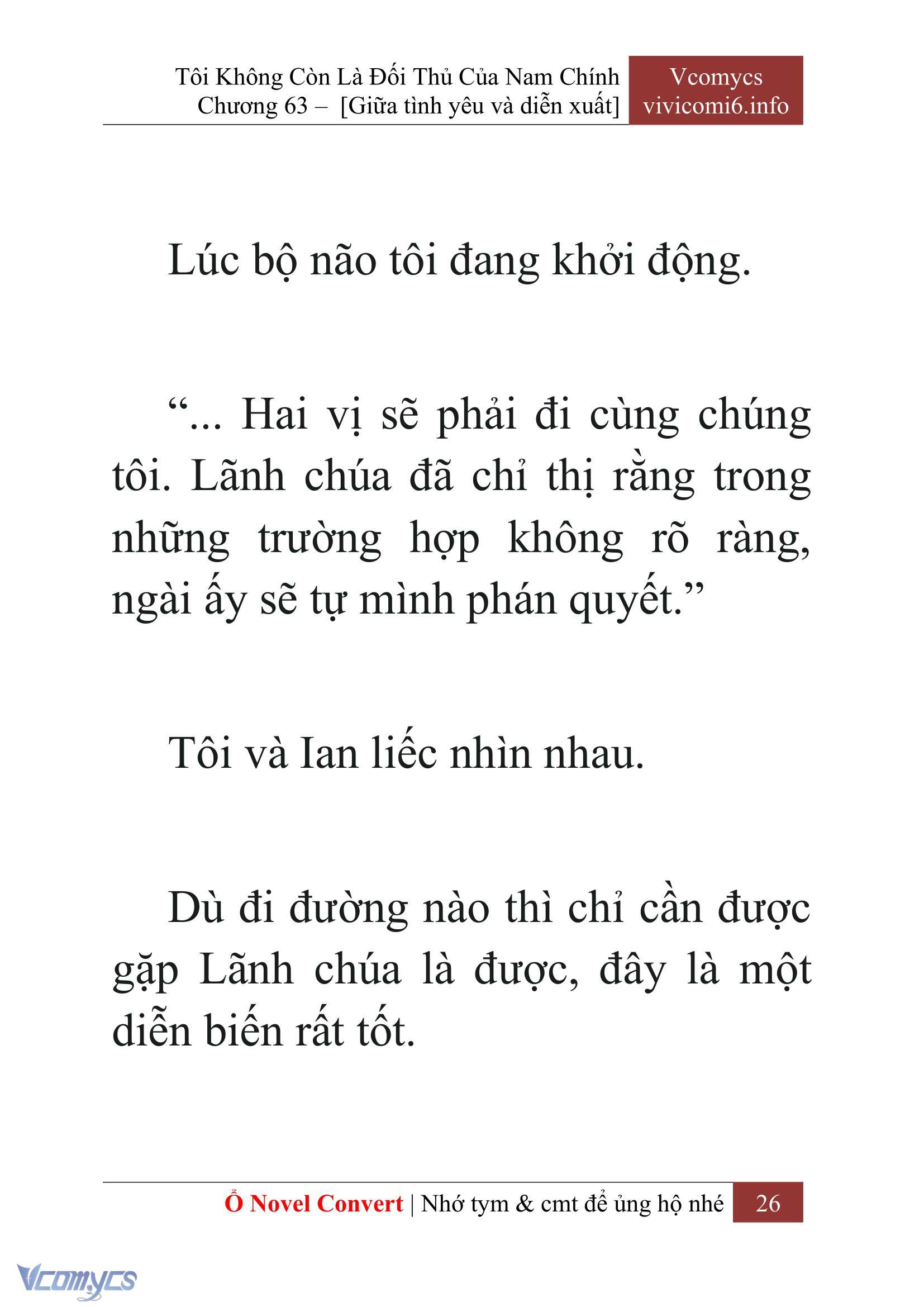 [Novel] Tôi Không Còn Là Đối Thủ Của Nam Chính Chap 63 - Next 
