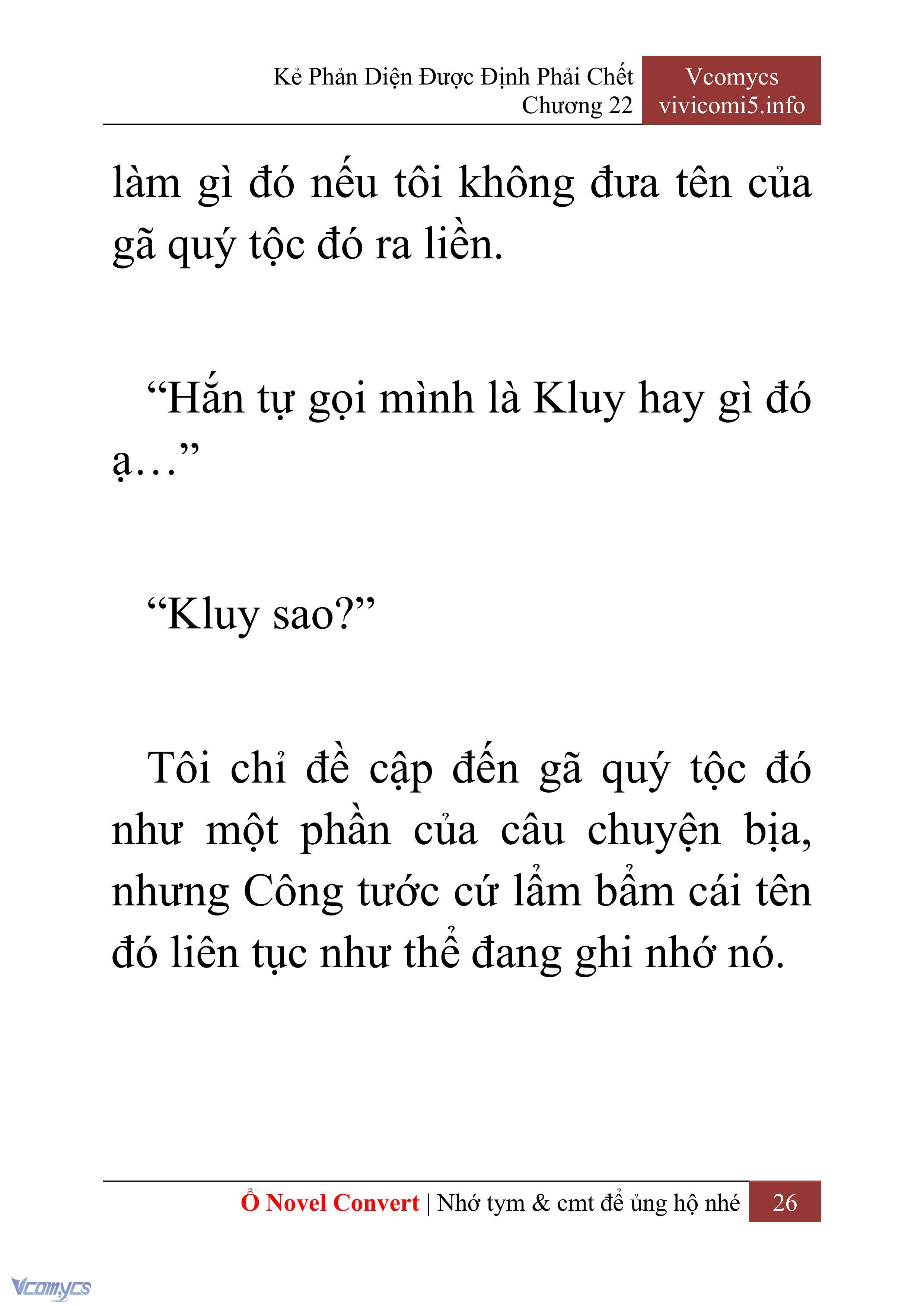 [Novel] Kẻ Phản Diện Được Định Phải Chết Chap 22 - Trang 2