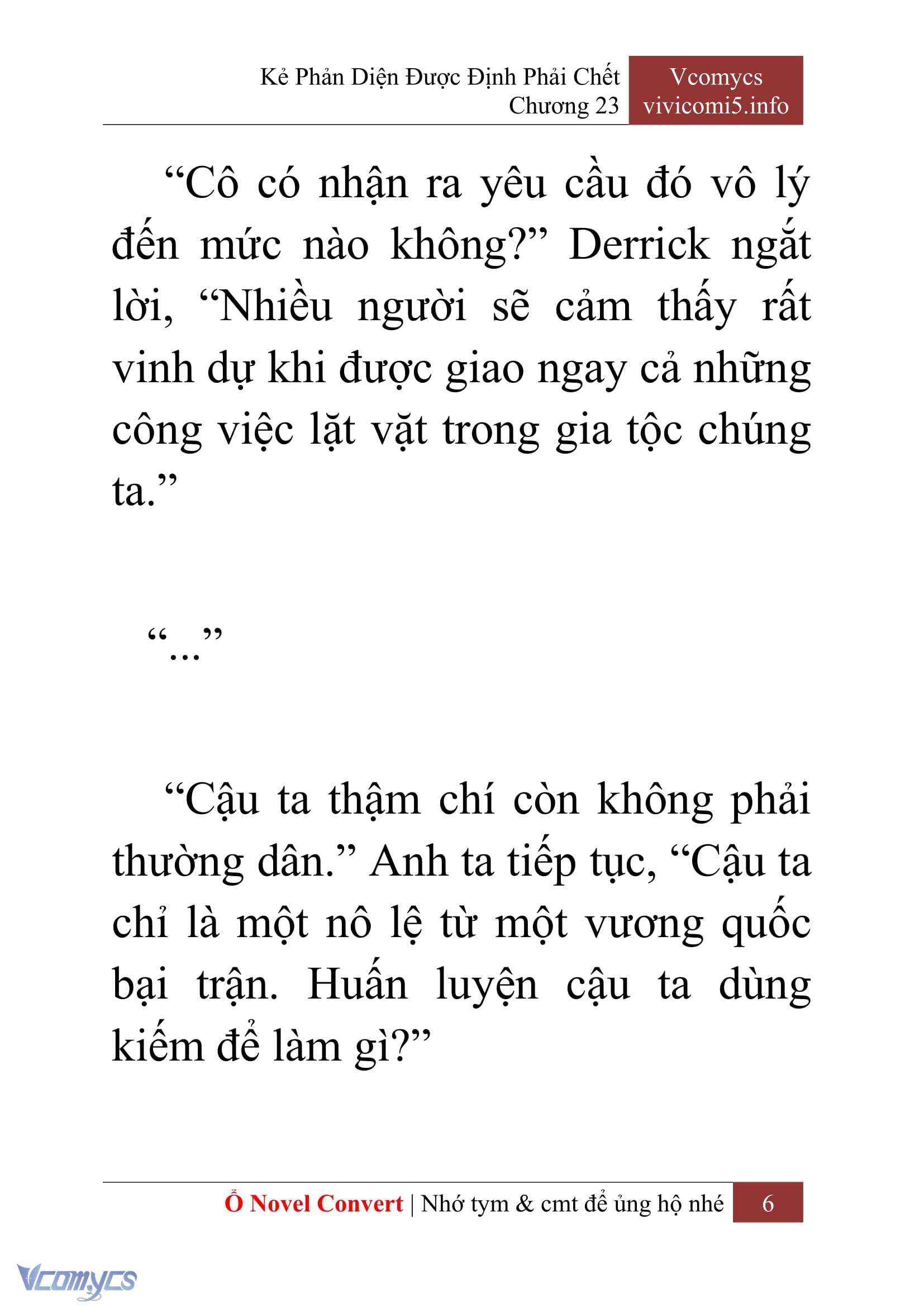 [Novel] Kẻ Phản Diện Được Định Phải Chết Chap 23 - Trang 2