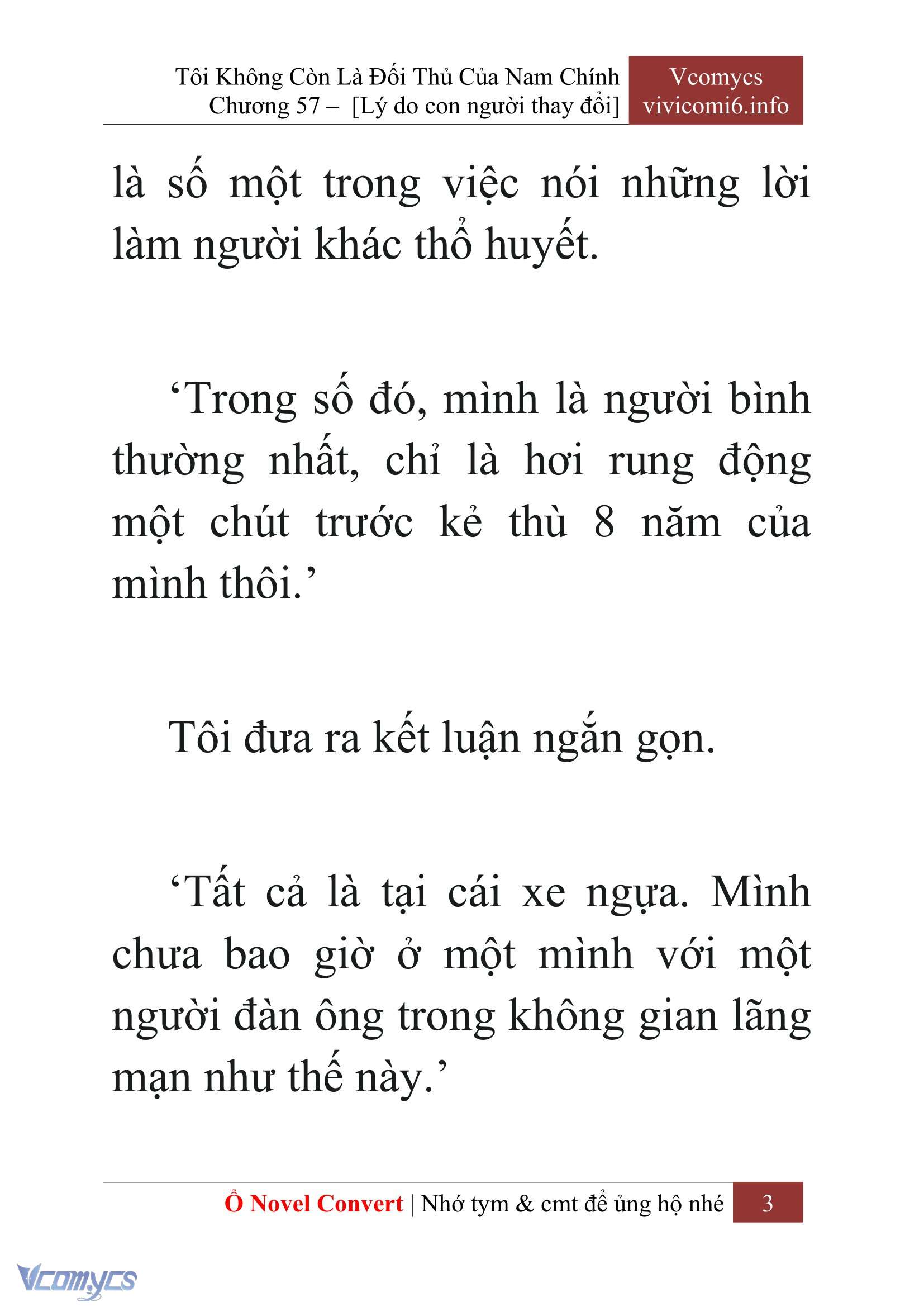 [Novel] Tôi Không Còn Là Đối Thủ Của Nam Chính Chap 57 - Next Chap 58